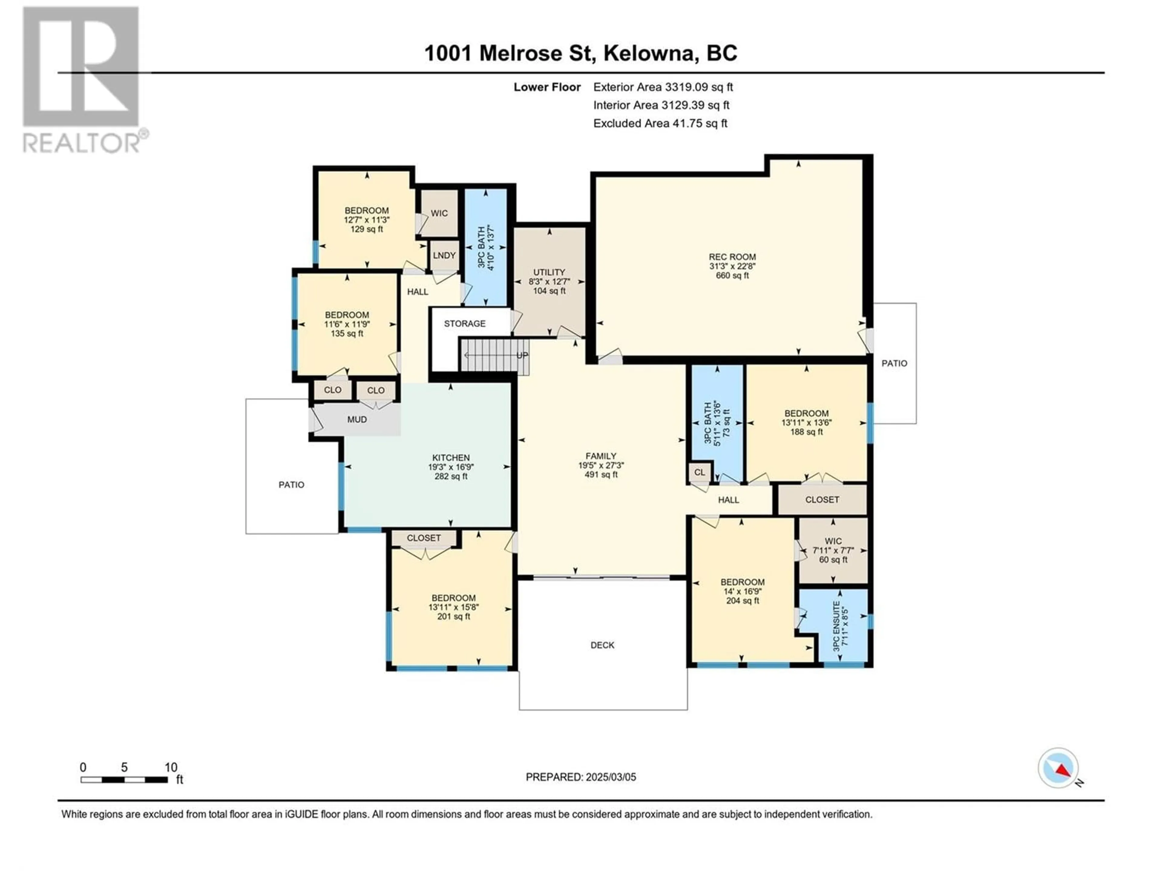 Floor plan for 1001 MELROSE Street, Kelowna British Columbia V1P0A8