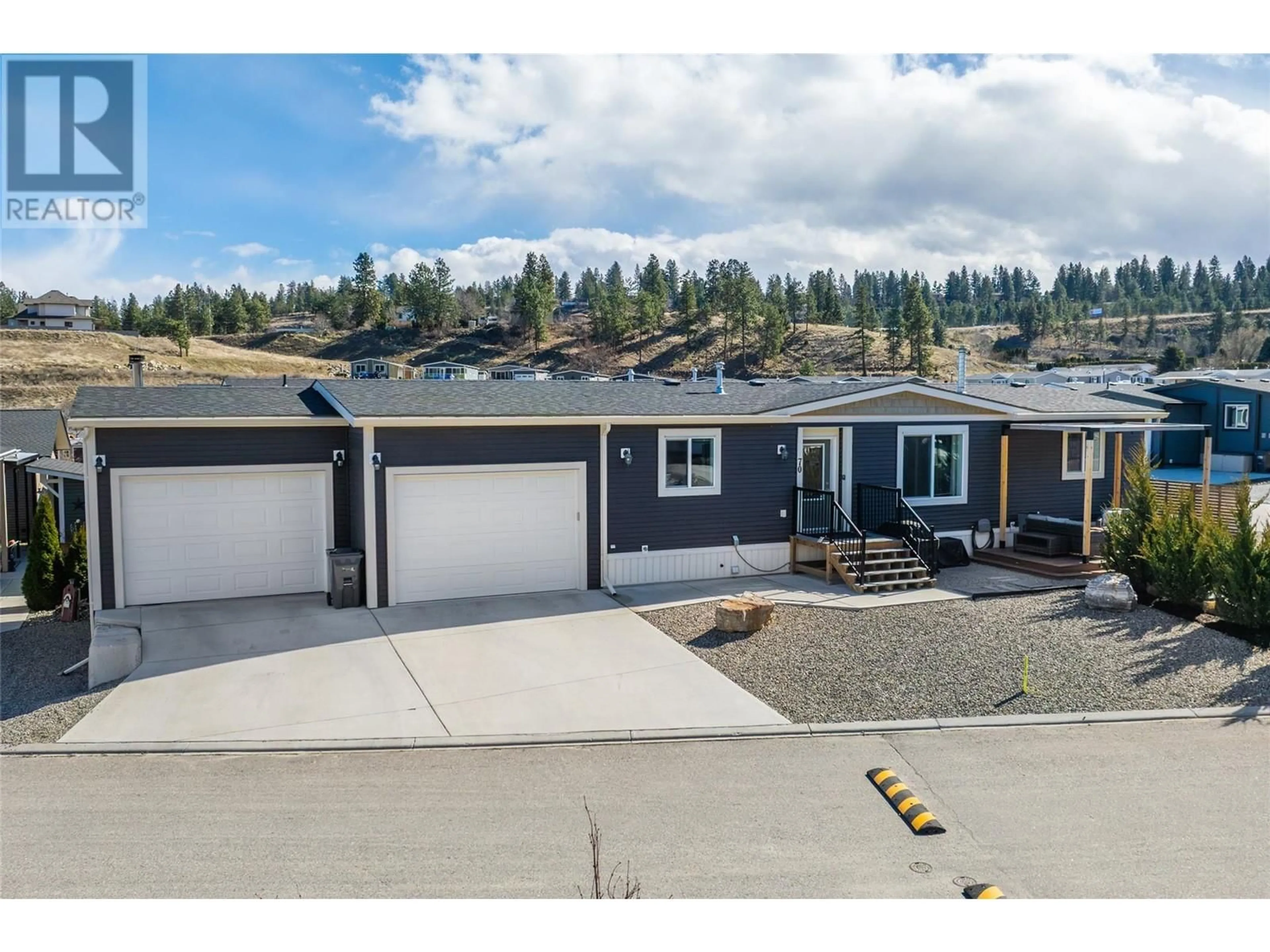 A pic from outside/outdoor area/front of a property/back of a property/a pic from drone, street for 70 - 1835 NANCEE WAY COURT, Kelowna British Columbia V1Z4C1