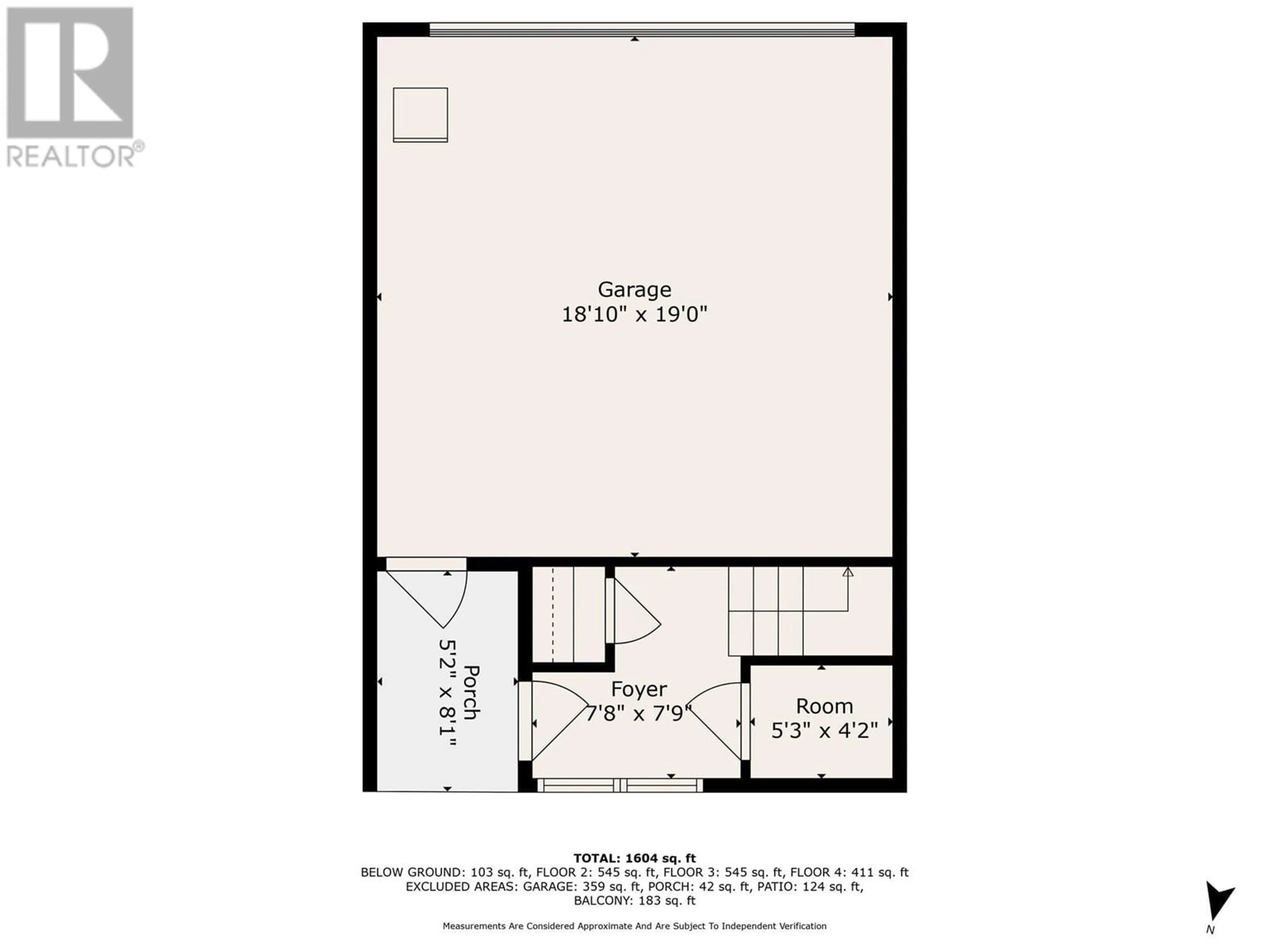 Floor plan for 105 - 1308 RICHTER STREET, Kelowna British Columbia V1Y2L3