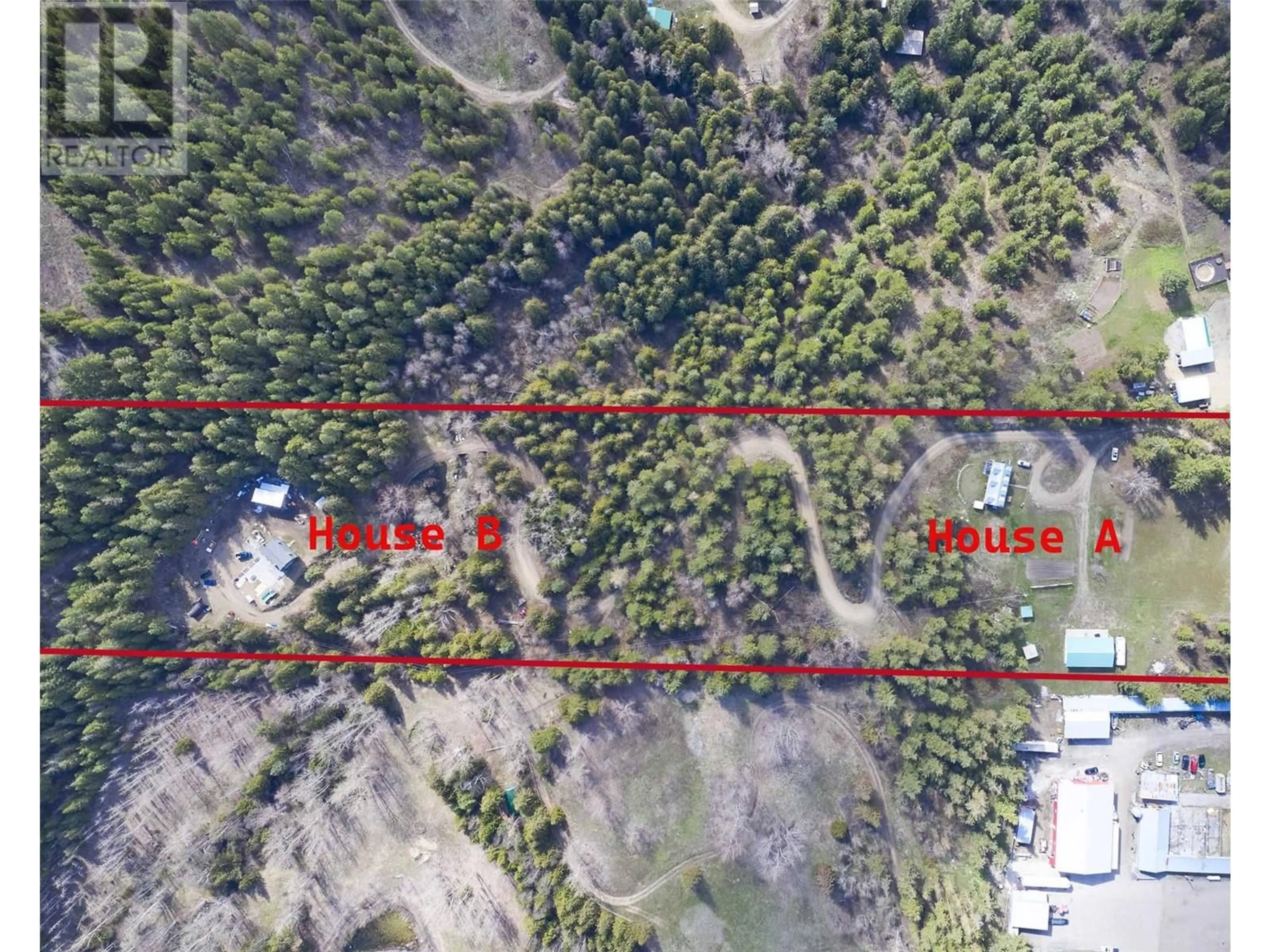 A pic from outside/outdoor area/front of a property/back of a property/a pic from drone, street for 4990 SCHUBERT ROAD, Armstrong British Columbia V0E1B4