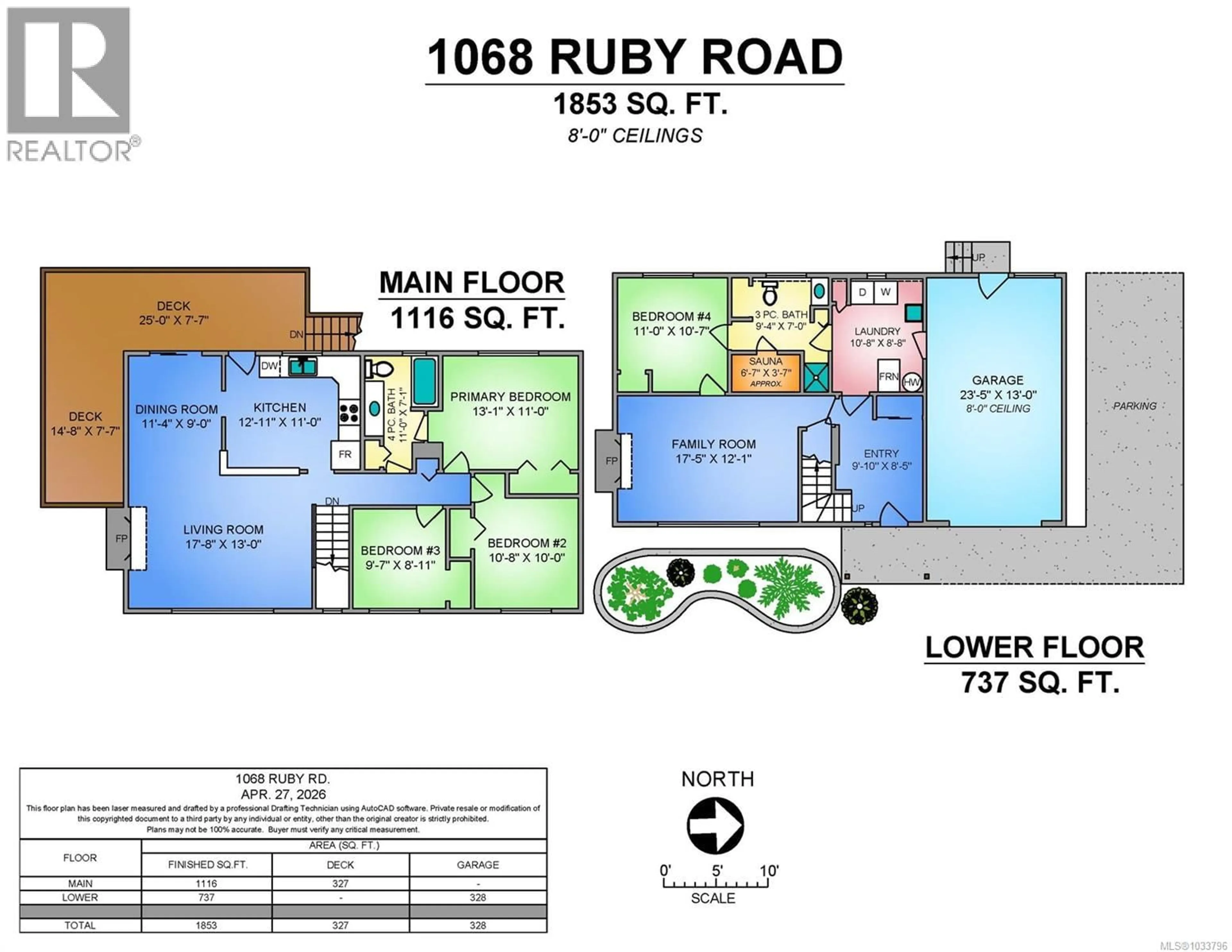 Floor plan for 1068 RUBY ROAD, Campbell River British Columbia V9W1M8