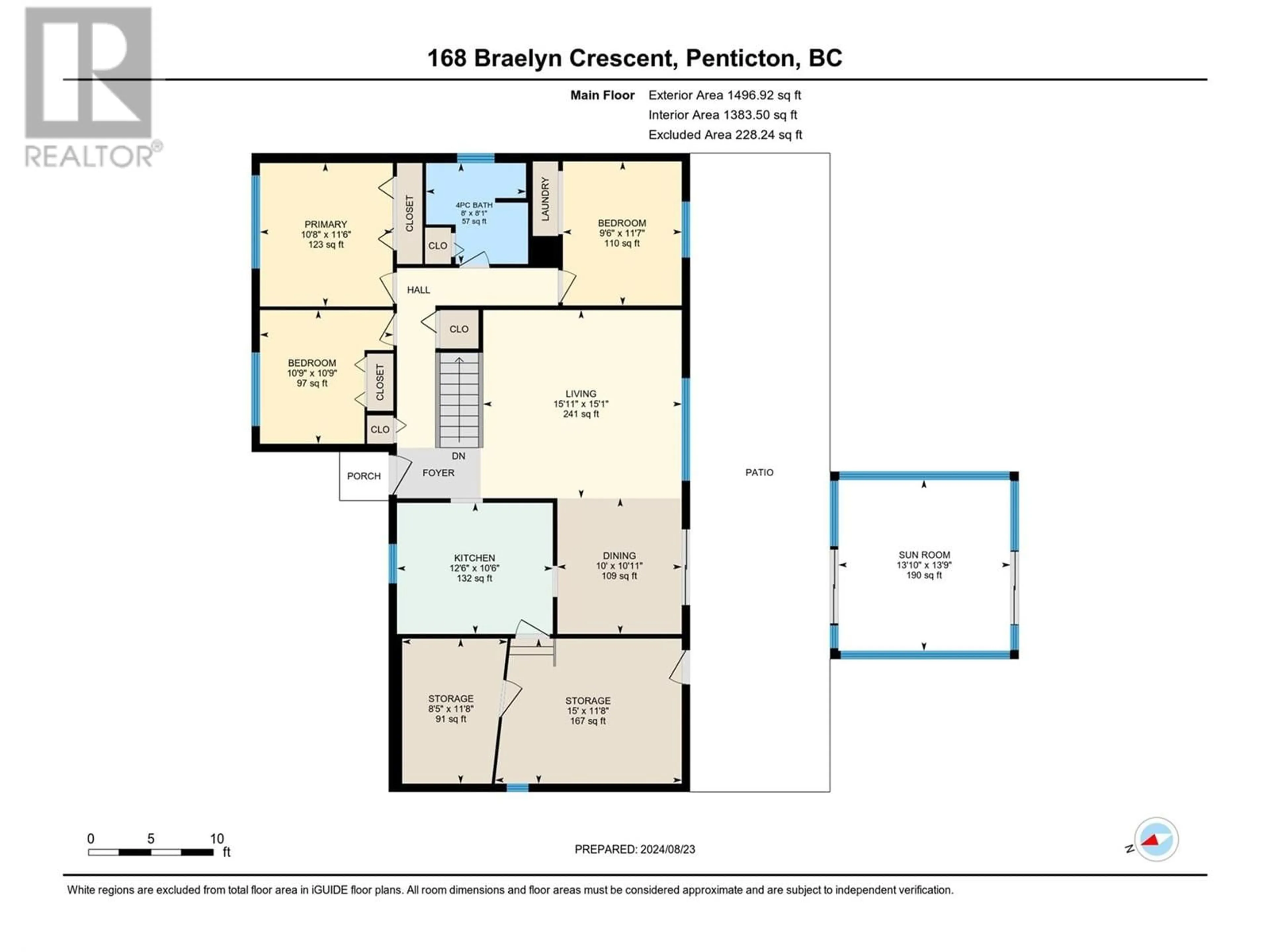 Floor plan for 168 Braelyn Crescent, Penticton British Columbia V2A6V3