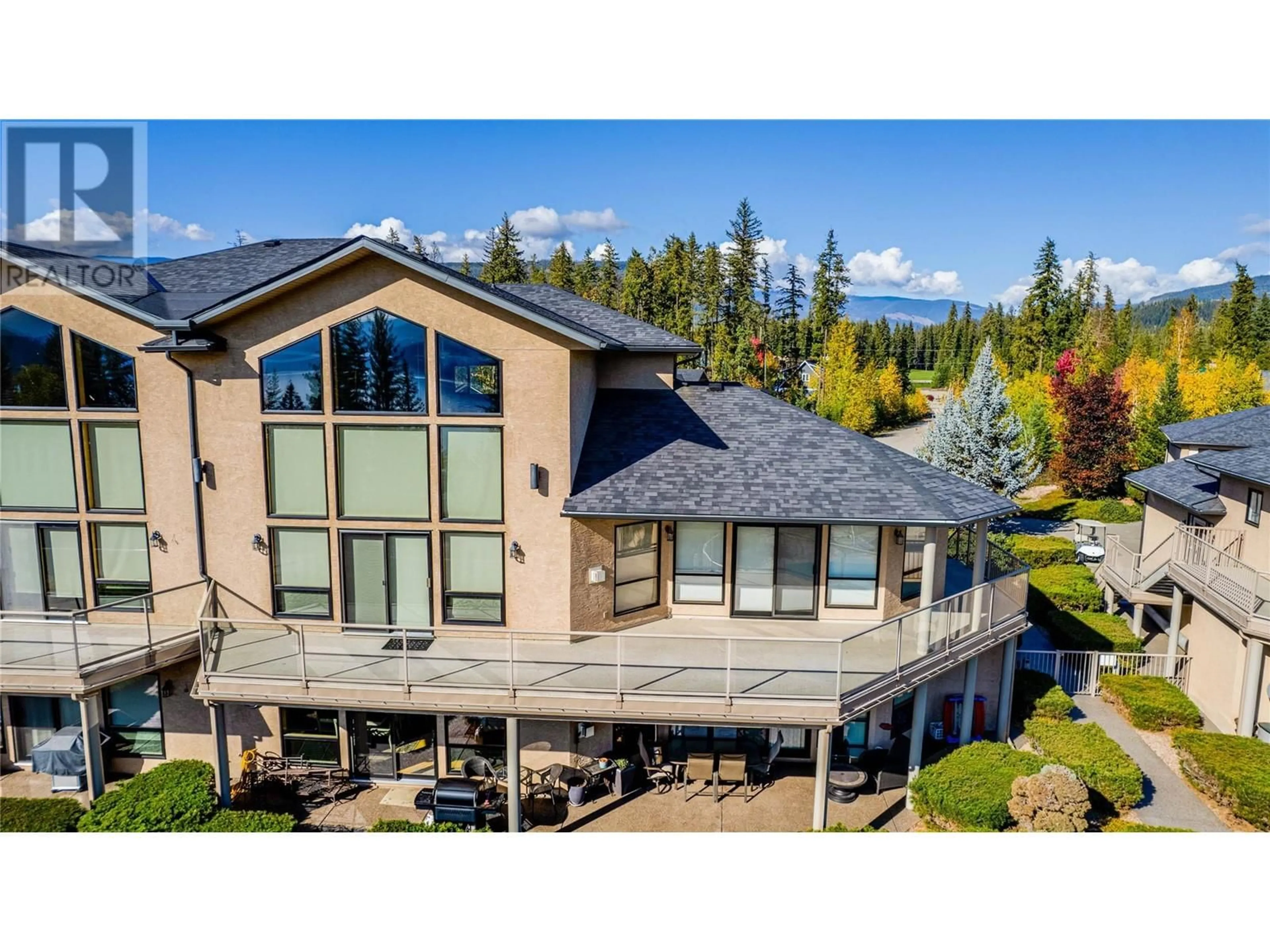 A pic from outside/outdoor area/front of a property/back of a property/a pic from drone, mountain view for 3473 Lakeview Place Unit# 203, Enderby British Columbia V0E1V5