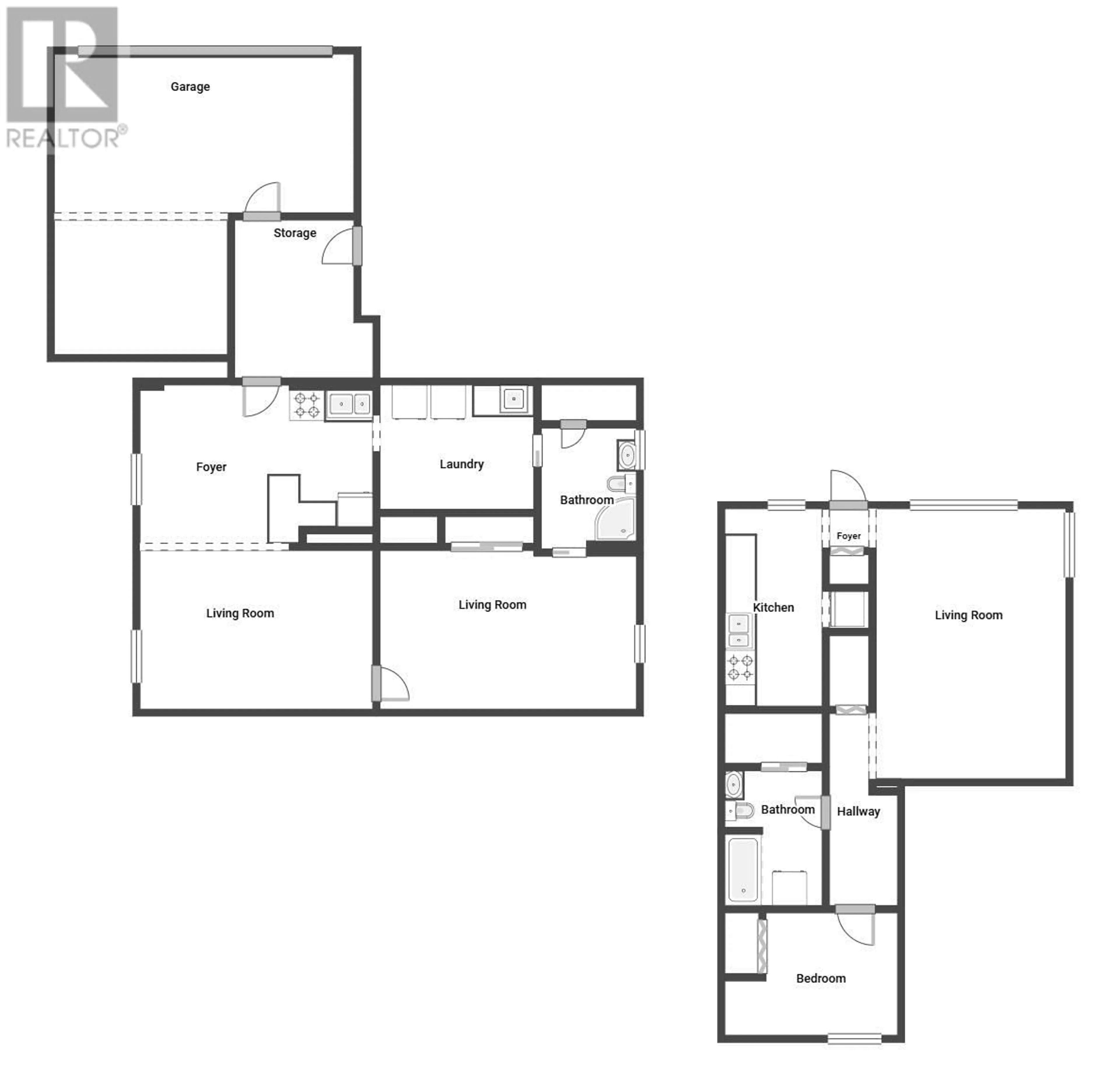 Floor plan for A&B - 3411 18 AVENUE, Vernon British Columbia V1T1E2