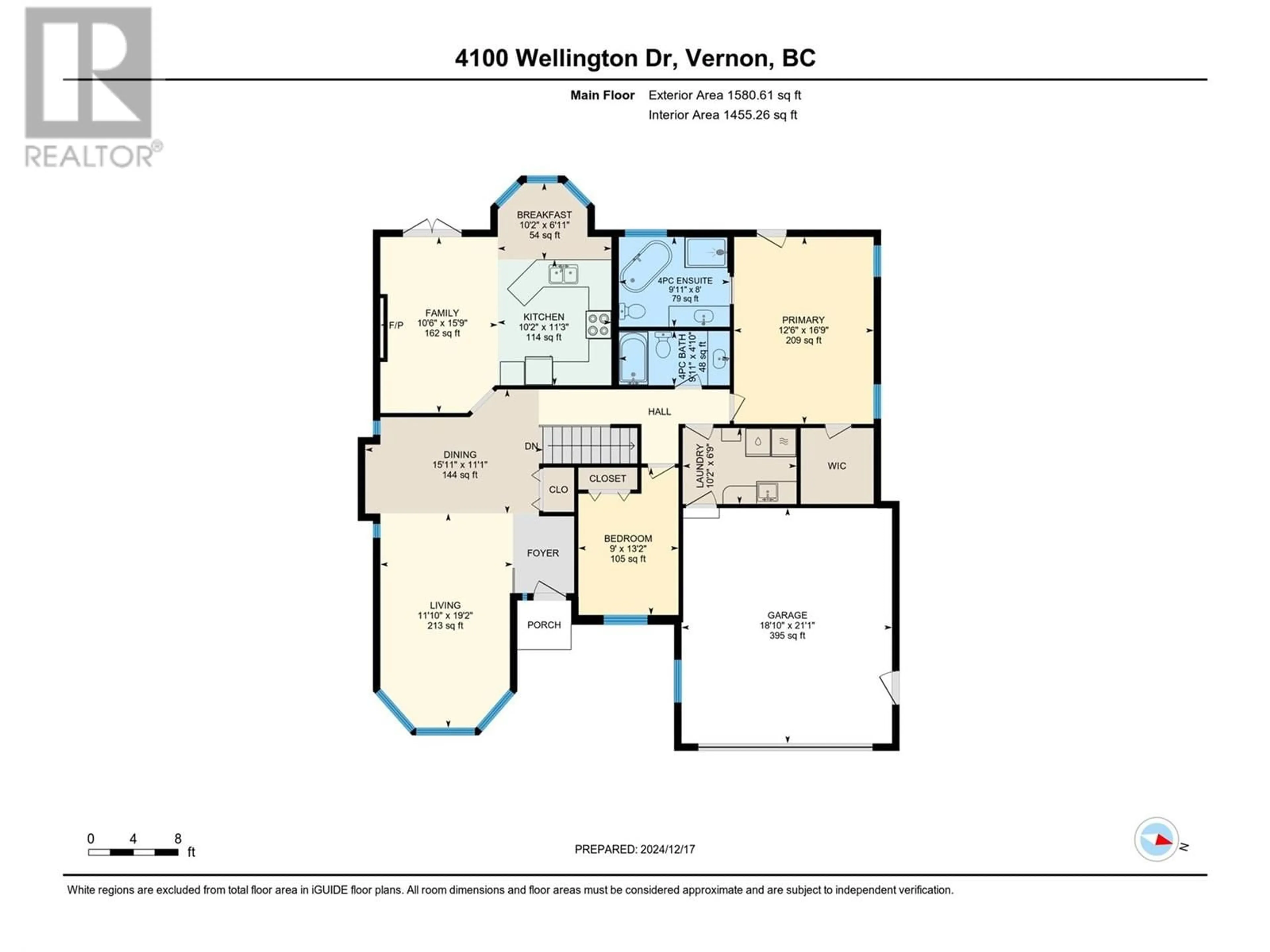 Floor plan for 4100 Wellington Drive, Vernon British Columbia V1T9H7