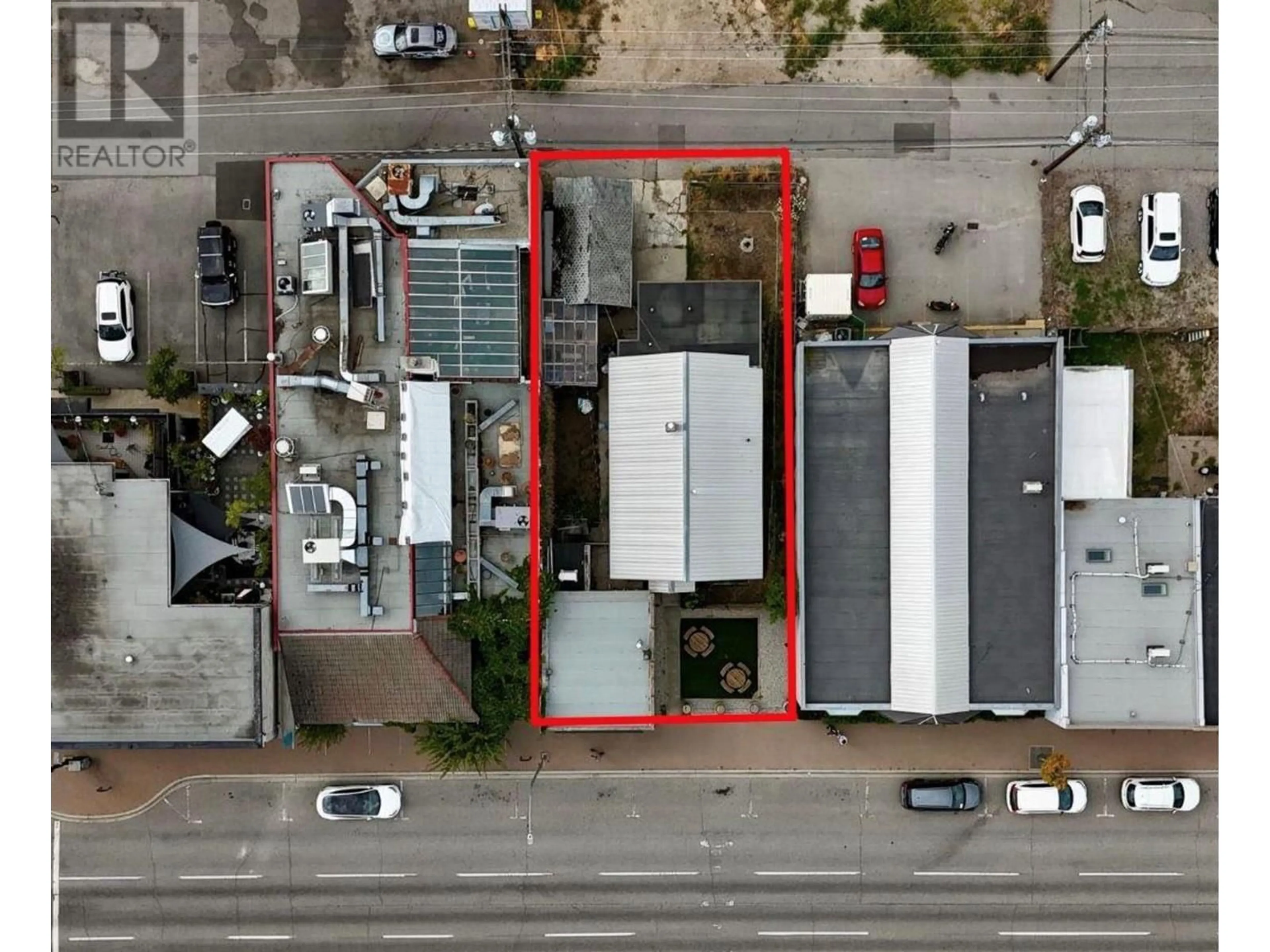 A pic from outside/outdoor area/front of a property/back of a property/a pic from drone, street for 681 Main Street, Penticton British Columbia V2A5C9