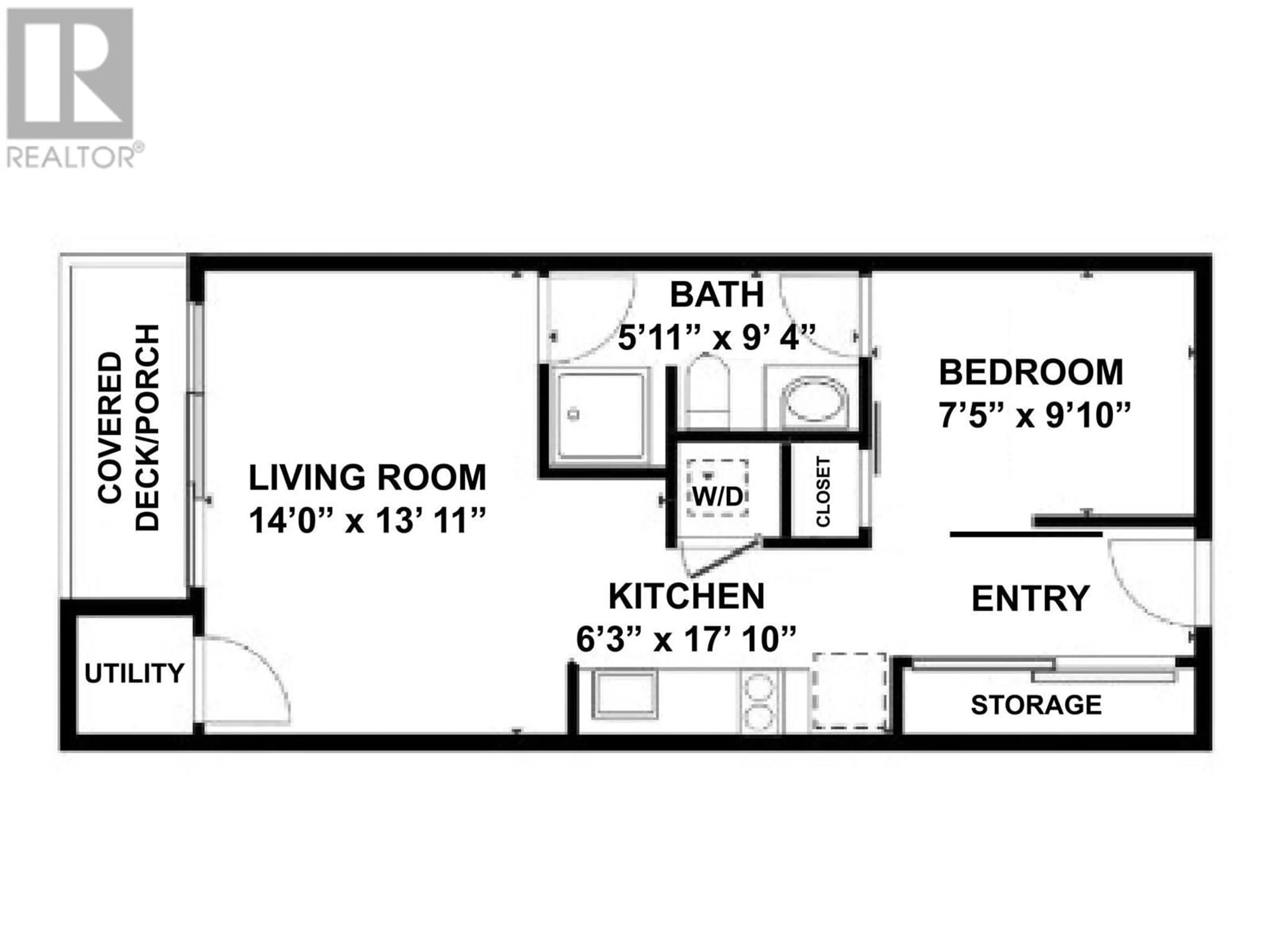 Floor plan for 303 - 1083 KLO ROAD, Kelowna British Columbia V1Y4X6