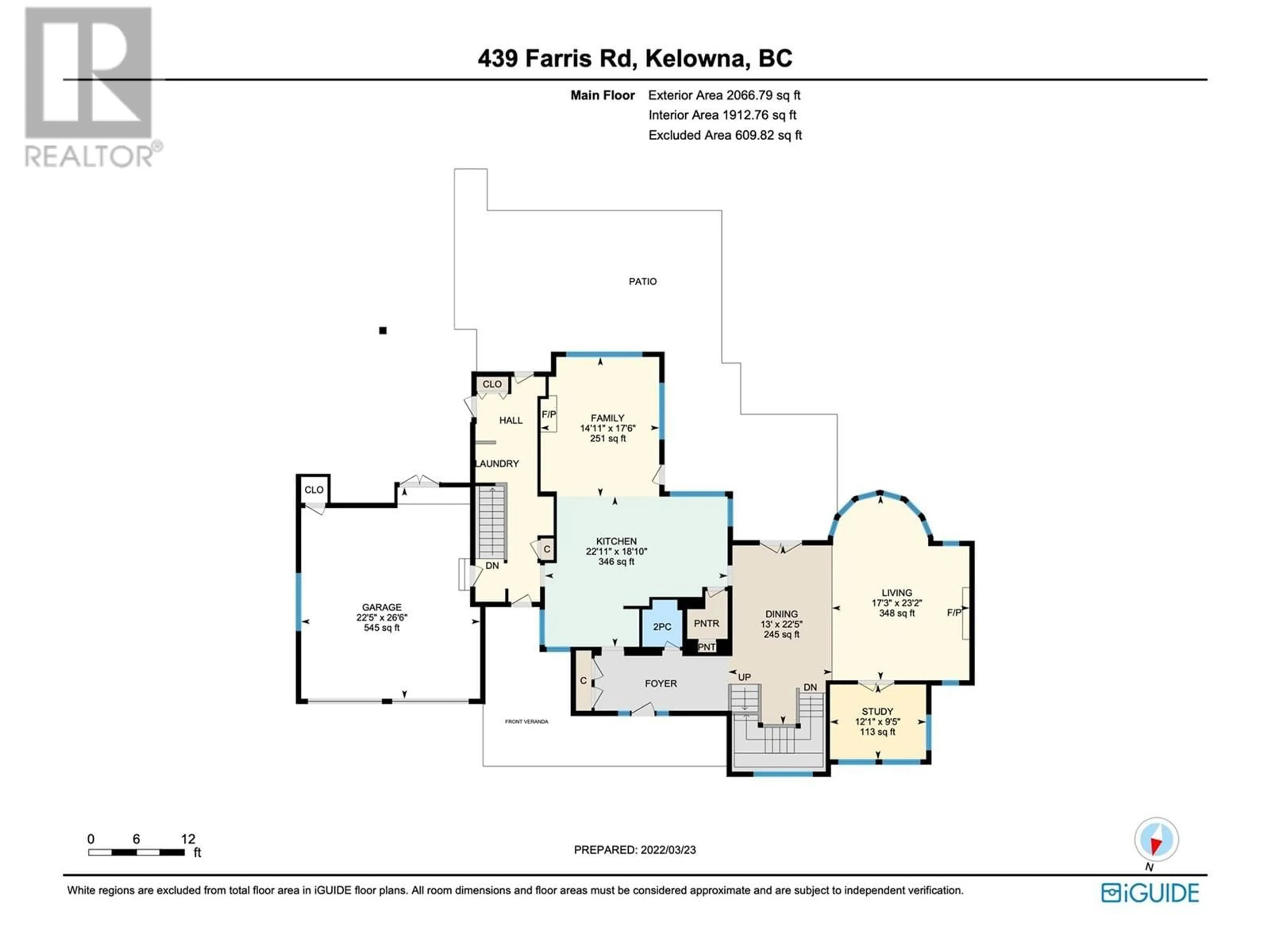 Floor plan for 439 FARRIS ROAD, Kelowna British Columbia V1W1N1
