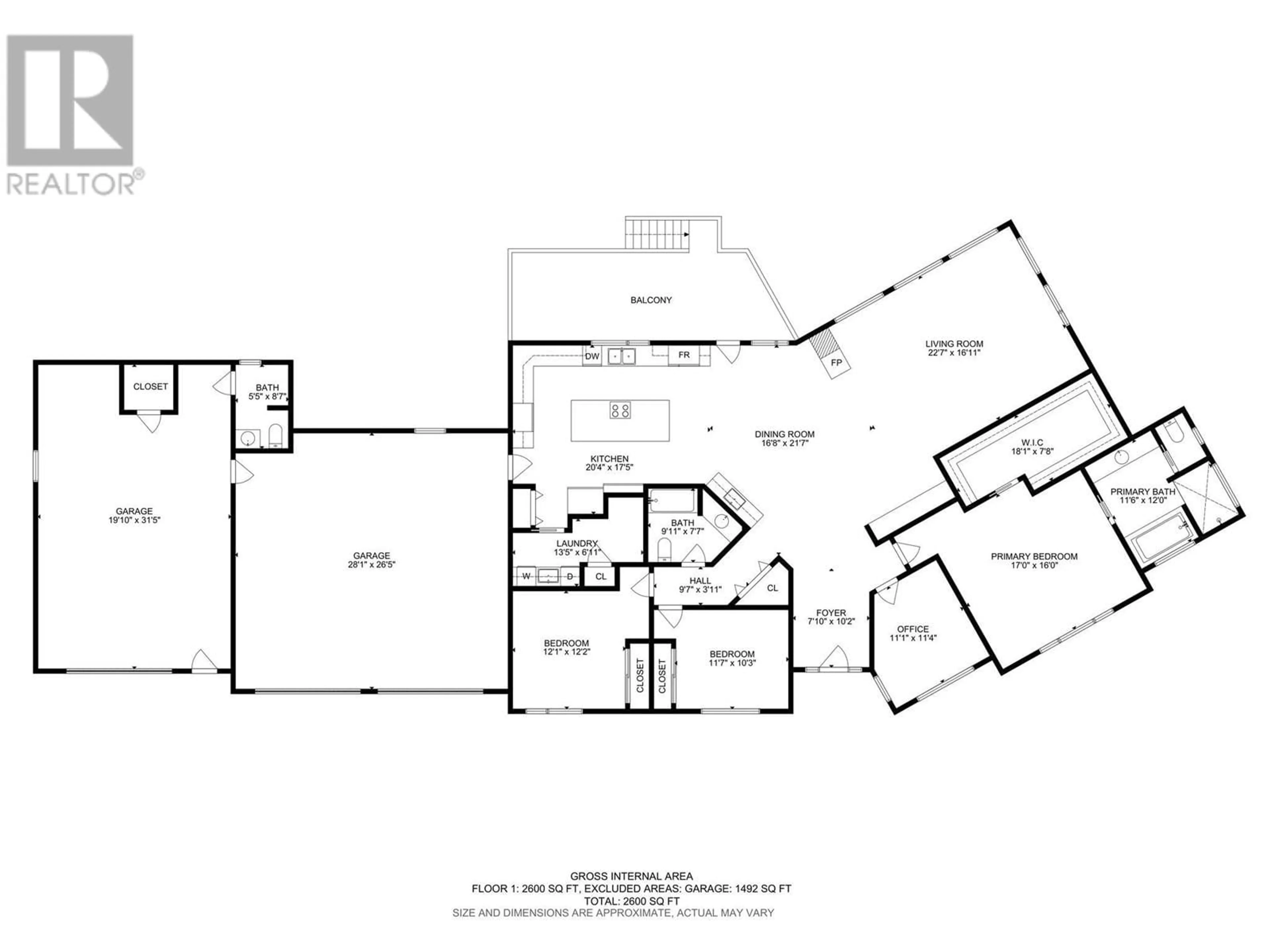 Floor plan for 292 Sandpiper Court, Kelowna British Columbia V1W4K7