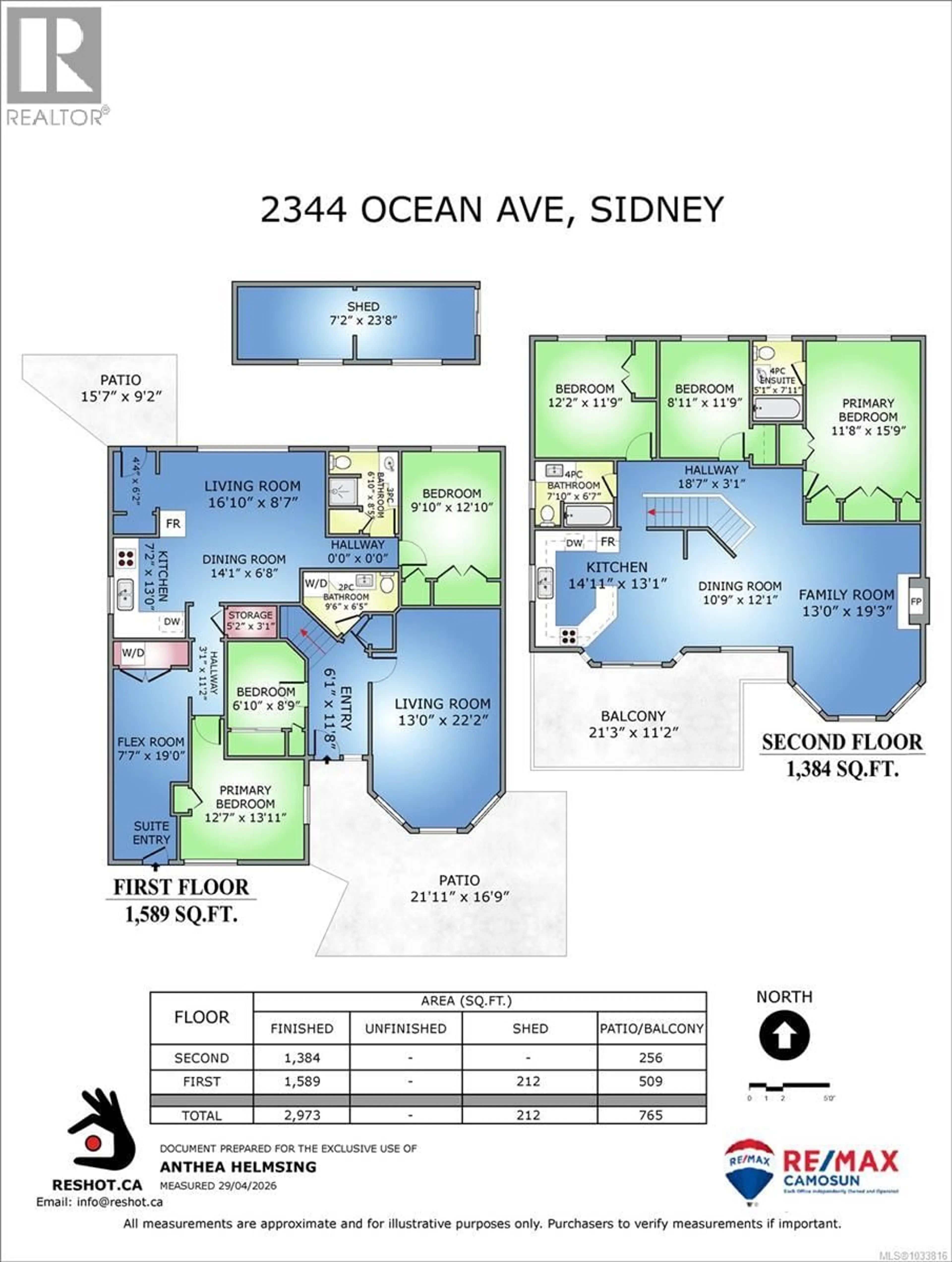 Floor plan for 2344 OCEAN AVENUE, Sidney British Columbia V8L4V9