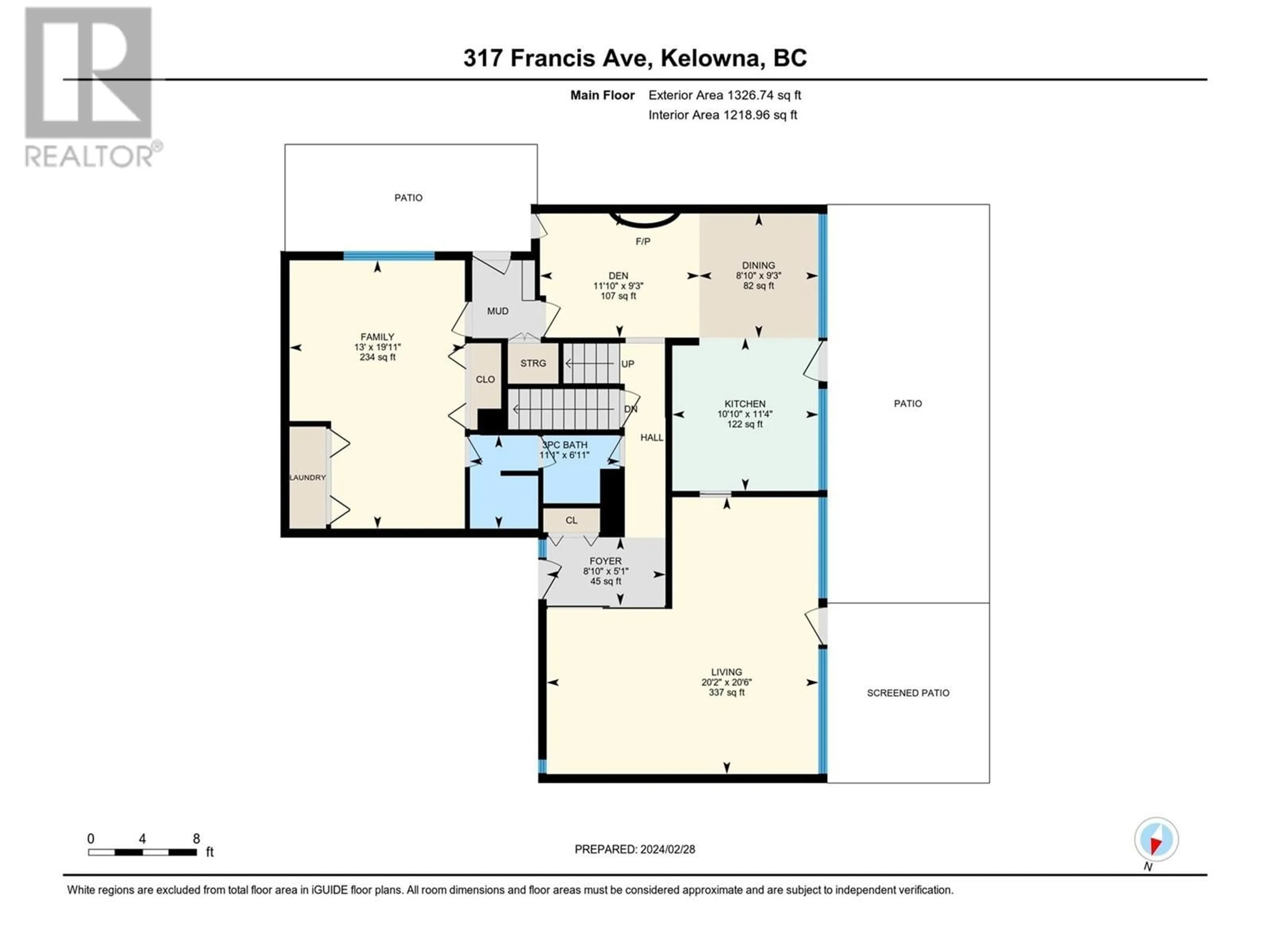 Floor plan for 371 Francis Avenue, Kelowna British Columbia V1Y5E8