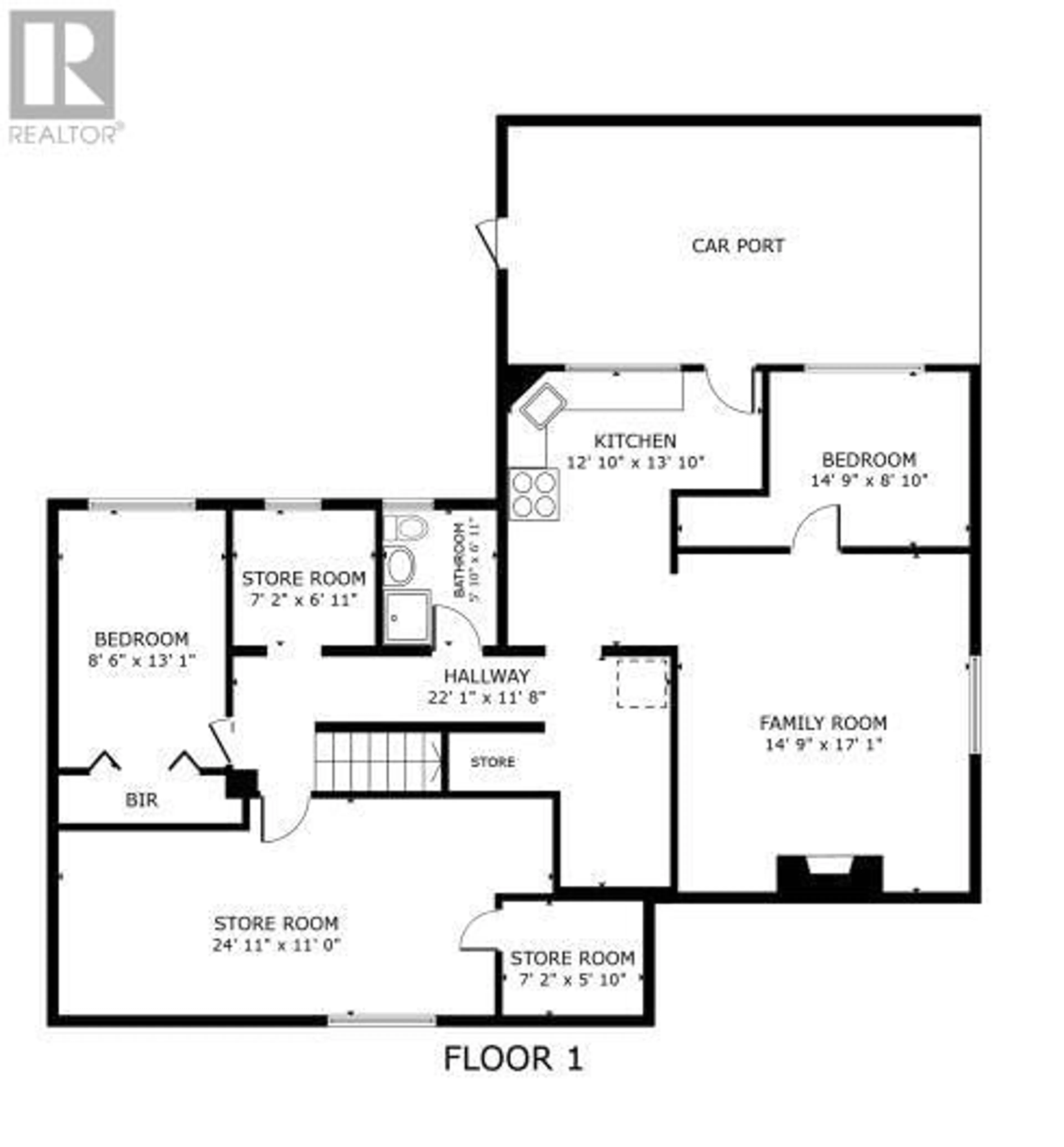 Floor plan for 3701 36A STREET, Vernon British Columbia V1T6G1