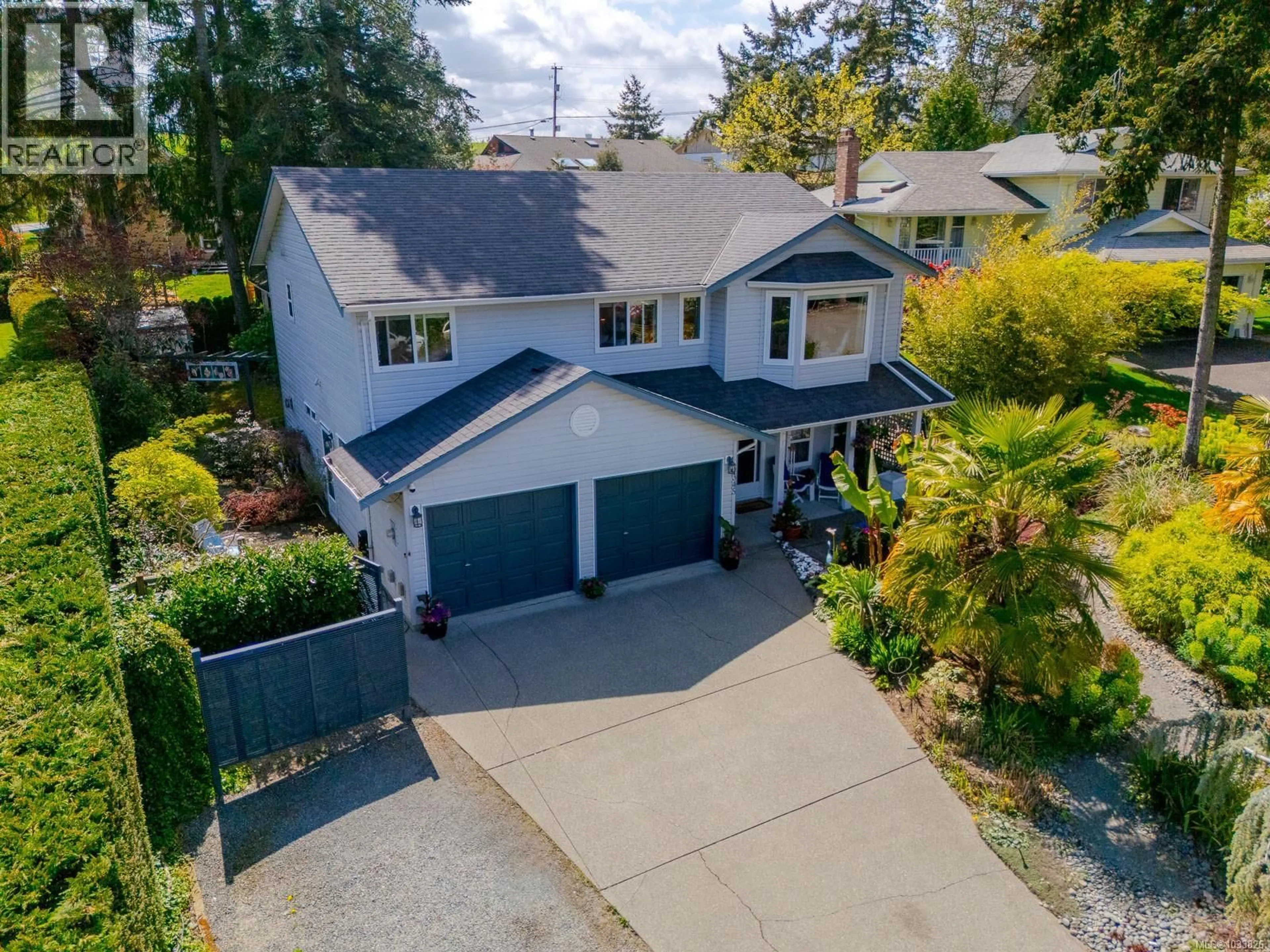 A pic from outside/outdoor area/front of a property/back of a property/a pic from drone, street for 1345 GARRETT PLACE, Cowichan Bay British Columbia V0R1N2