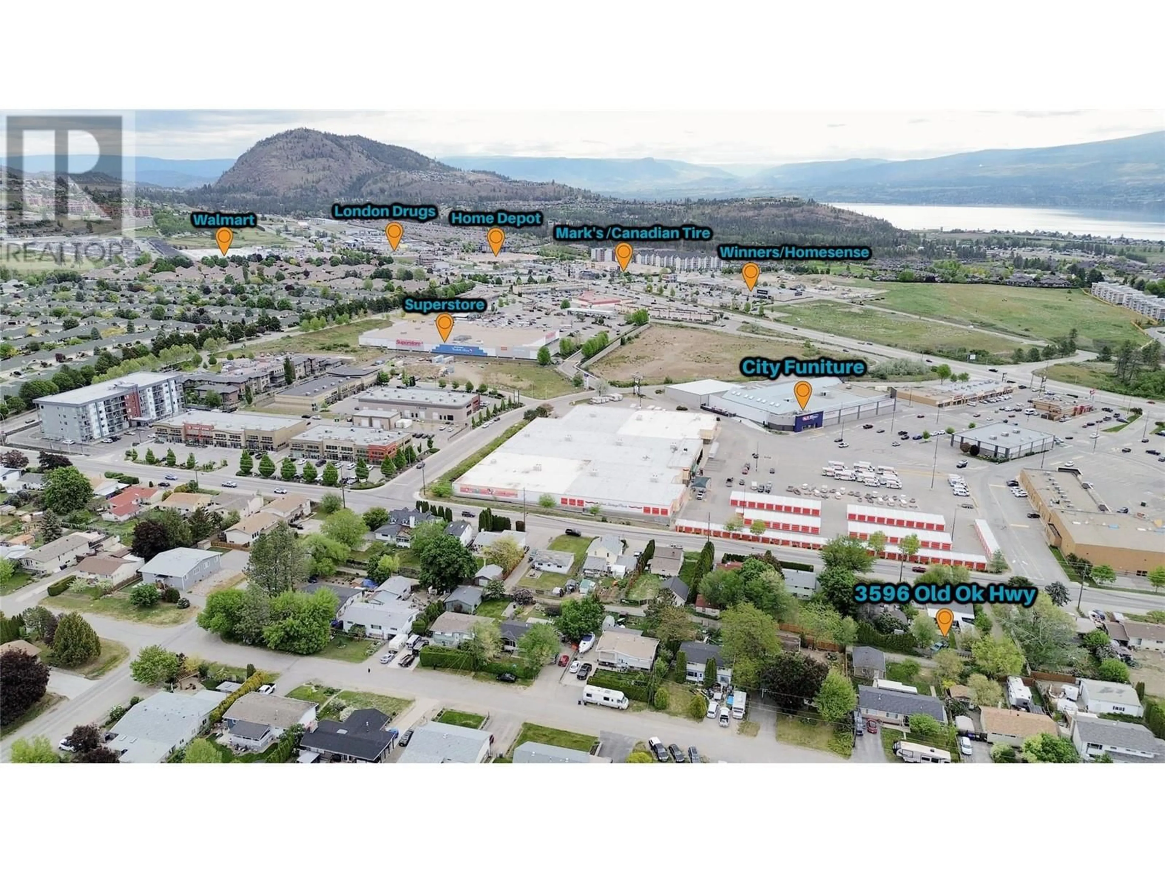 A pic from outside/outdoor area/front of a property/back of a property/a pic from drone, mountain view for 3596 OLD OKANAGAN HIGHWAY, West Kelowna British Columbia V4T1P3