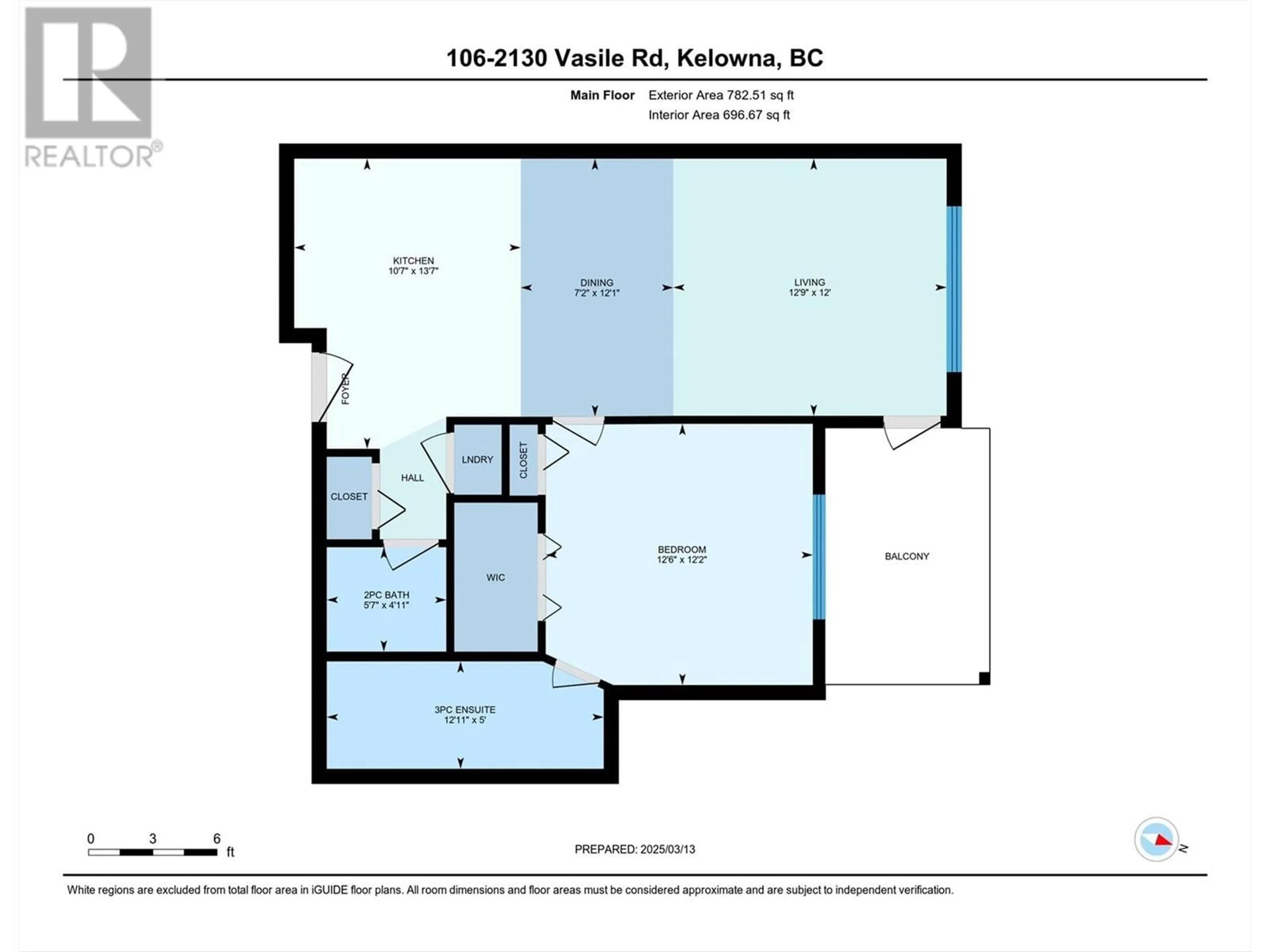 Floor plan for 106 - 2130 VASILE ROAD, Kelowna British Columbia V1Y6H5
