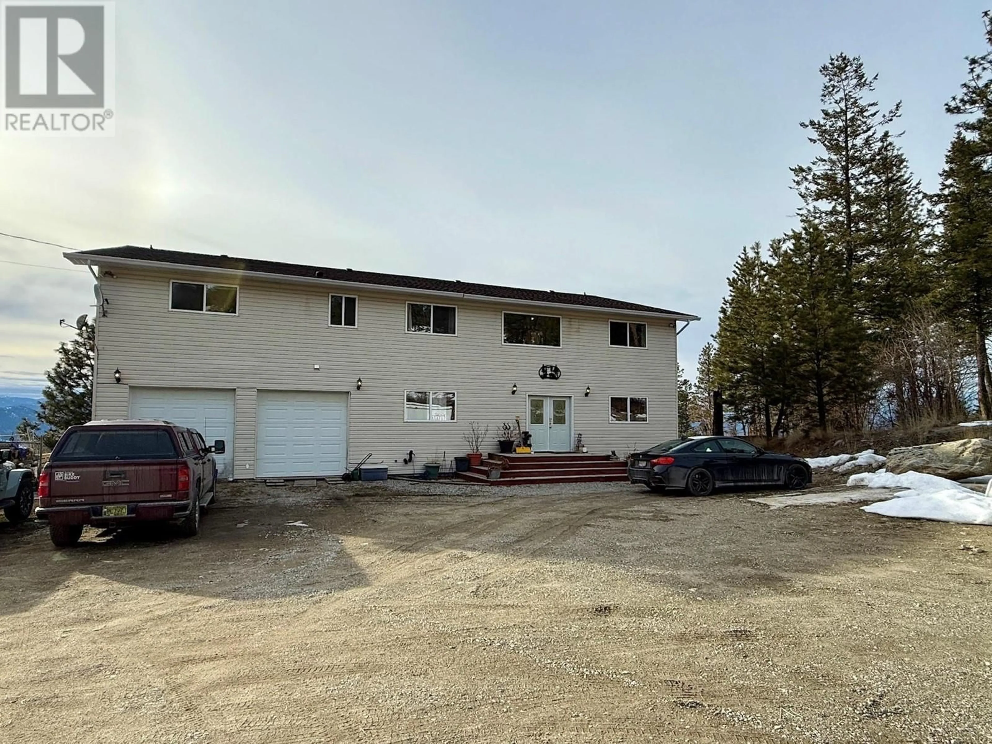 A pic from outside/outdoor area/front of a property/back of a property/a pic from drone, building for 123 BEAR END ROAD, Penticton British Columbia V2A8V6
