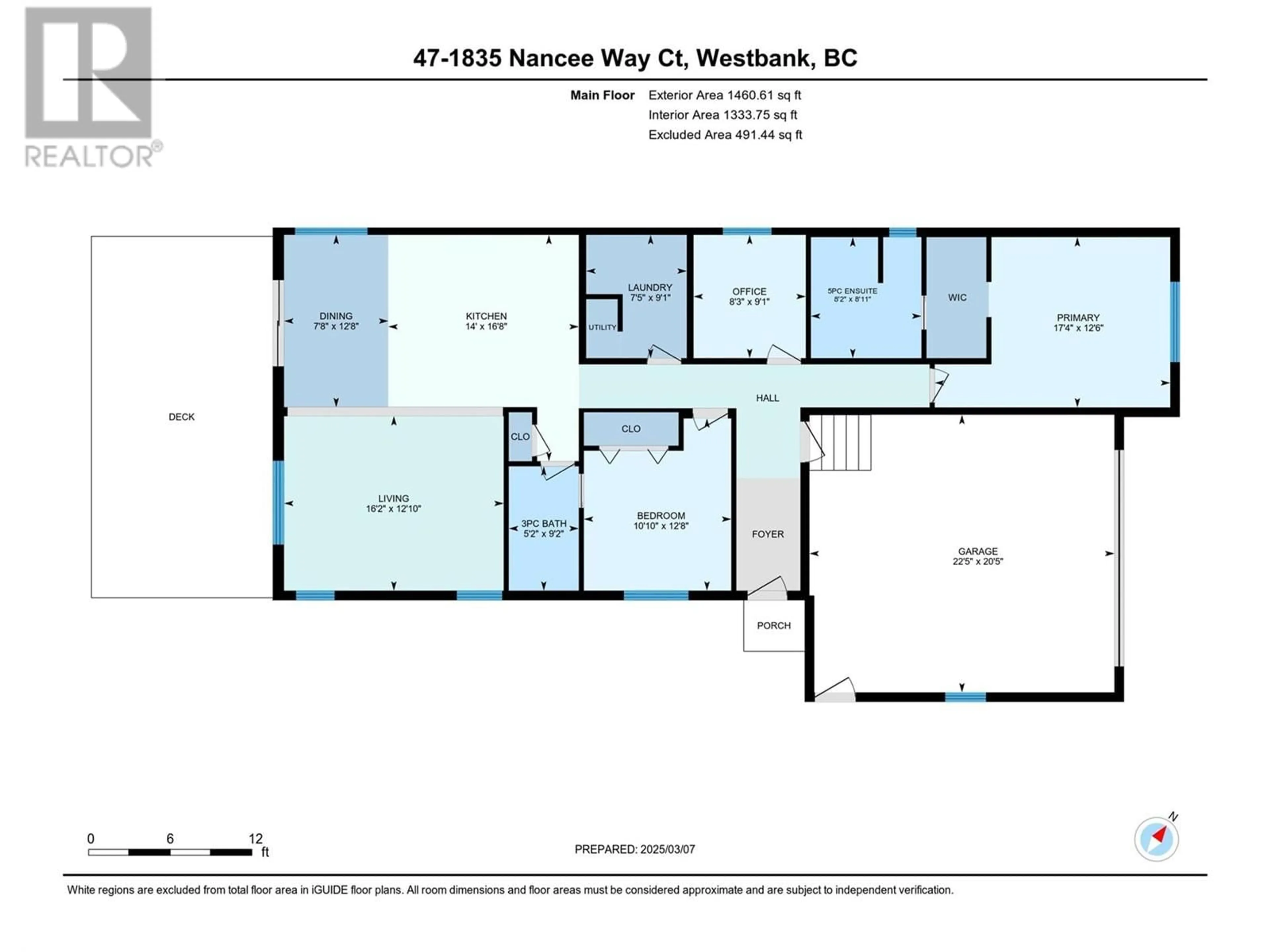 Floor plan for 47 - 1835 NANCEE WAY COURT, West Kelowna British Columbia V1Z4C1