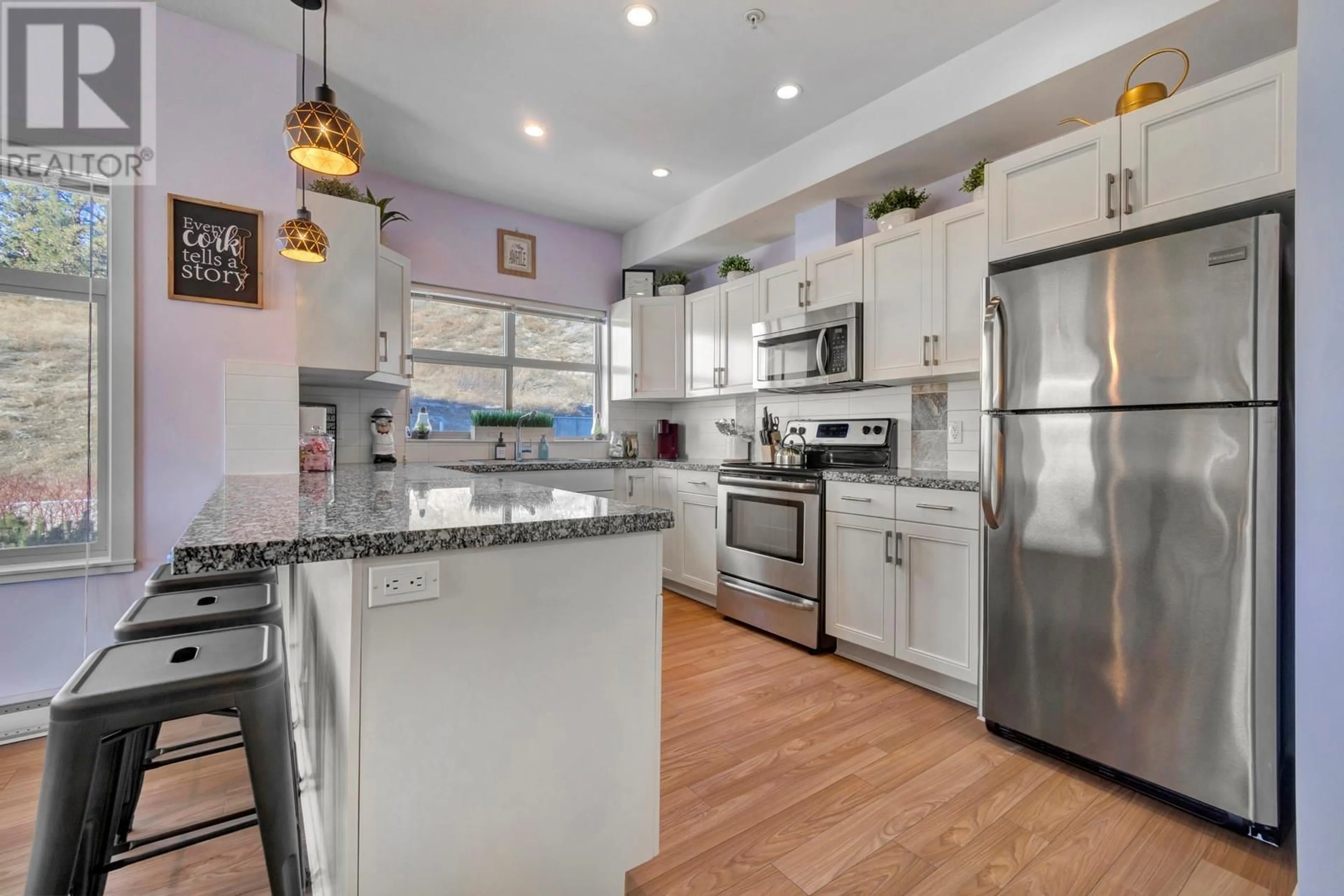 Open concept kitchen, ceramic/tile floor for 310 - 3229 SKYVIEW LANE, West Kelowna British Columbia V4T3J3