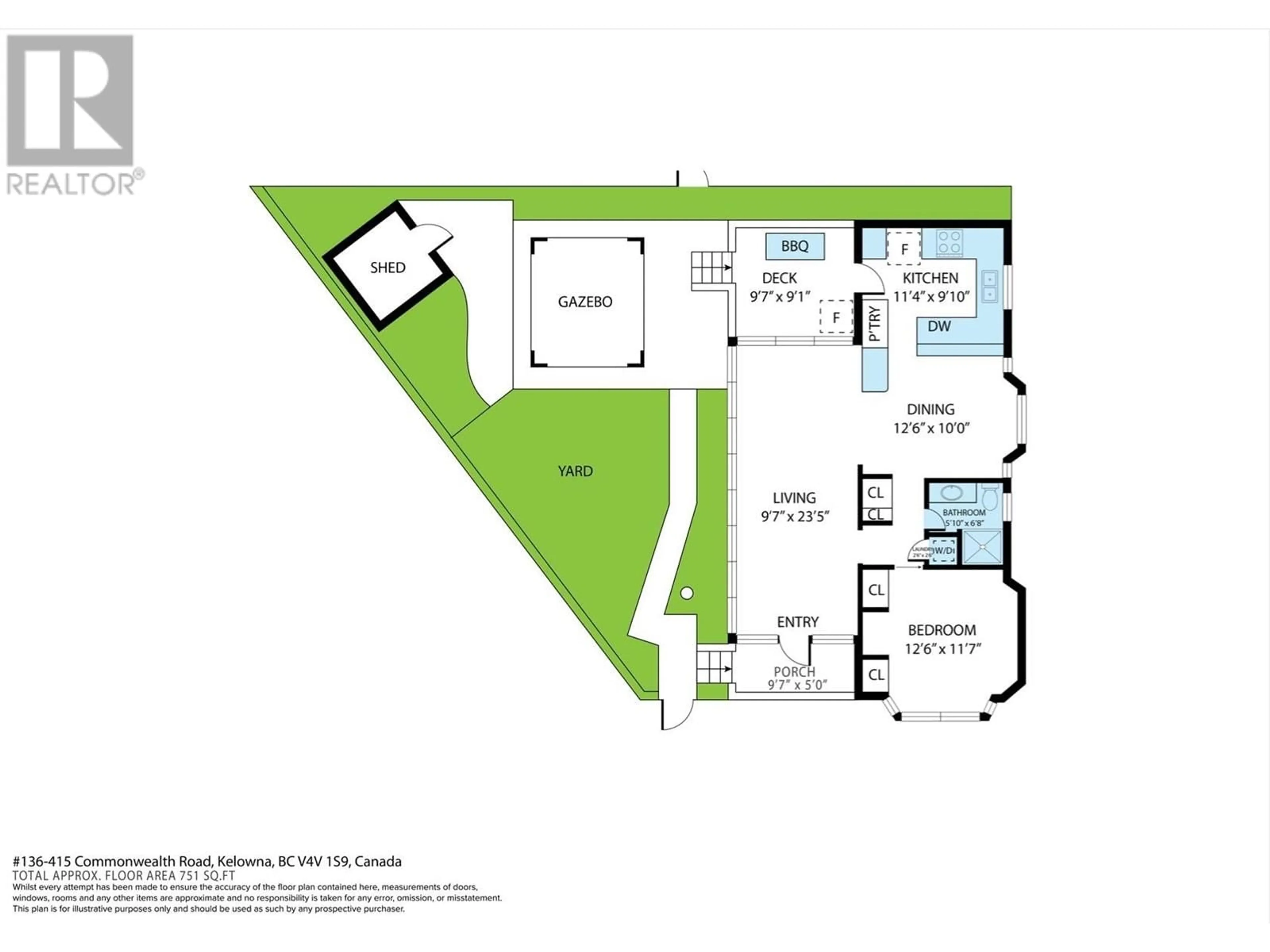 Floor plan for 136 - 415 COMMONWEALTH ROAD, Kelowna British Columbia V4V1P4