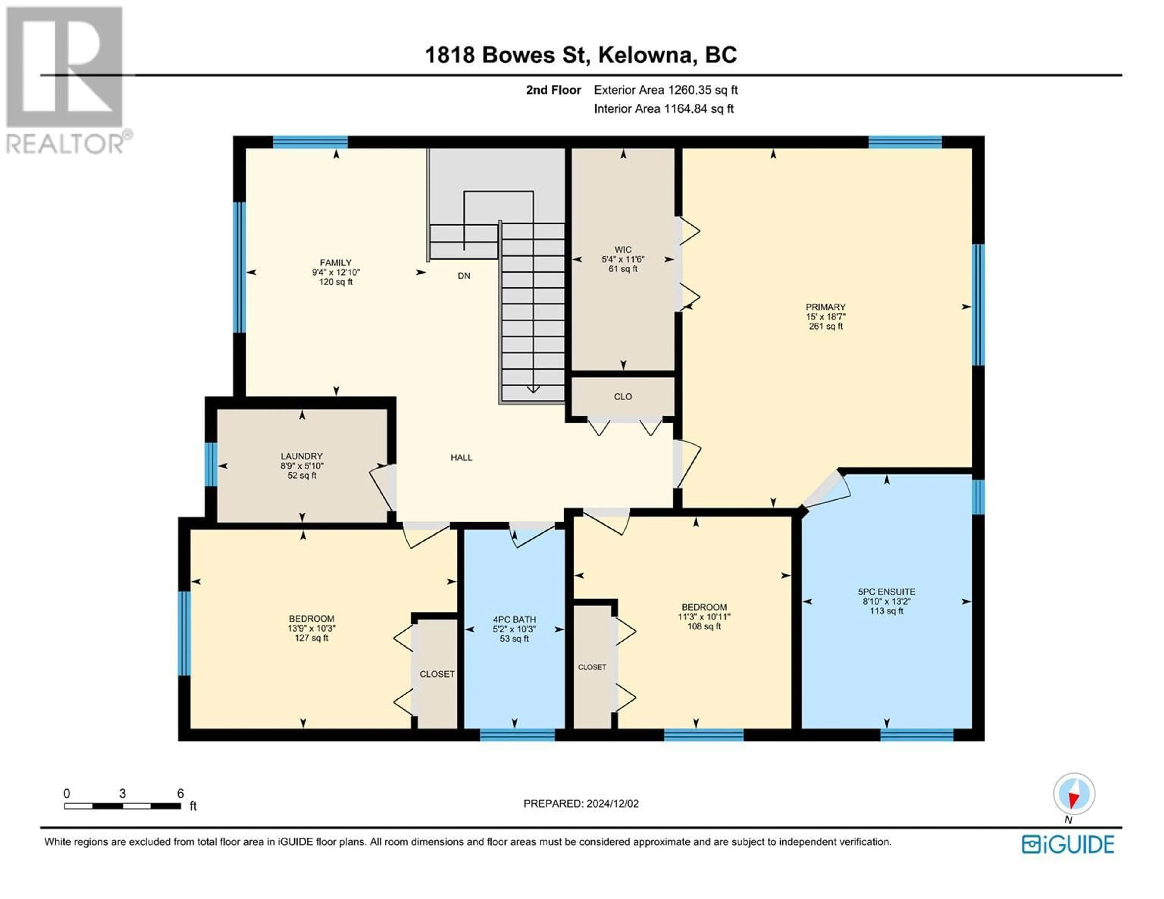 Floor plan for 1818 BOWES STREET, Kelowna British Columbia V1Y0B3
