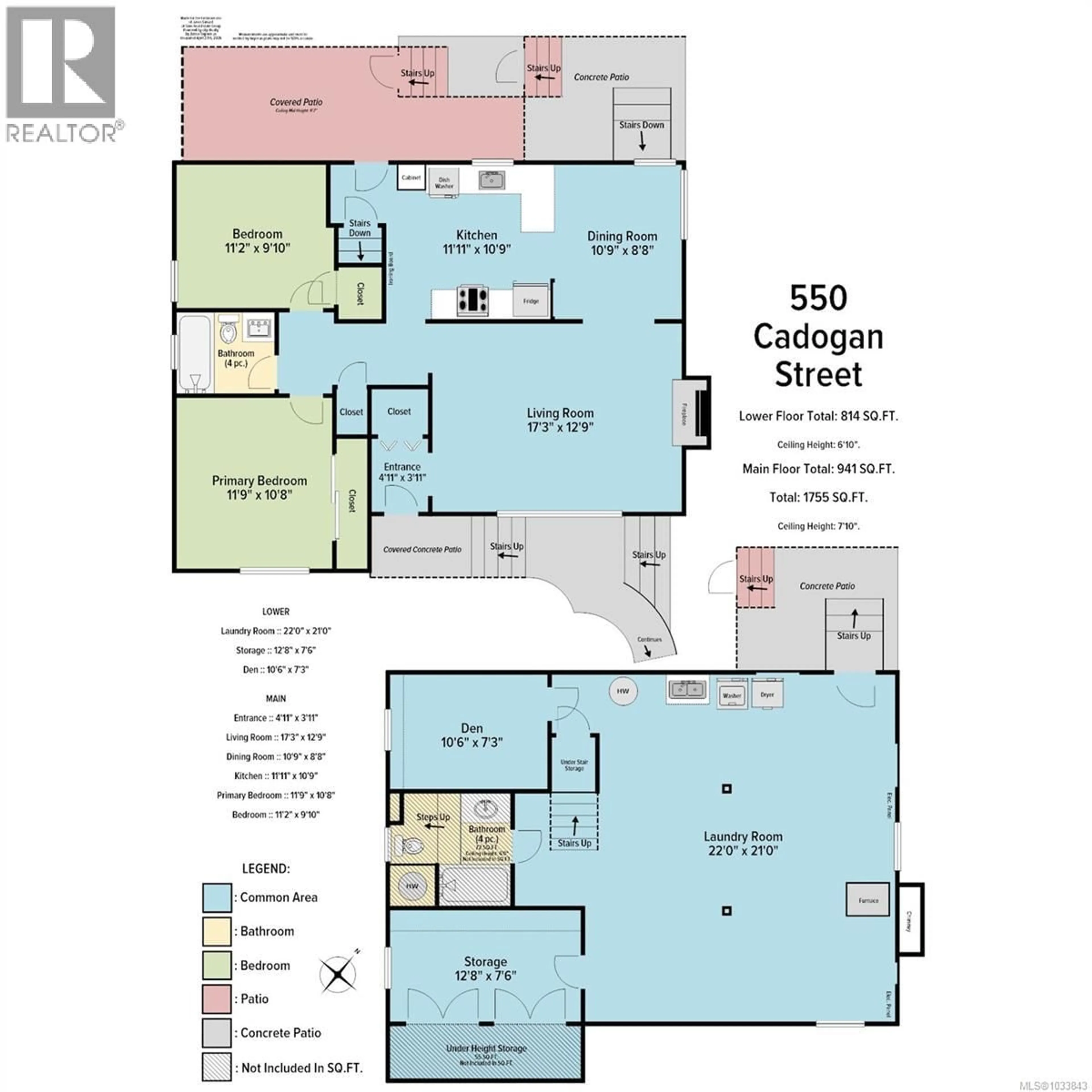 Floor plan for 550 CADOGAN STREET, Nanaimo British Columbia V9S1T4