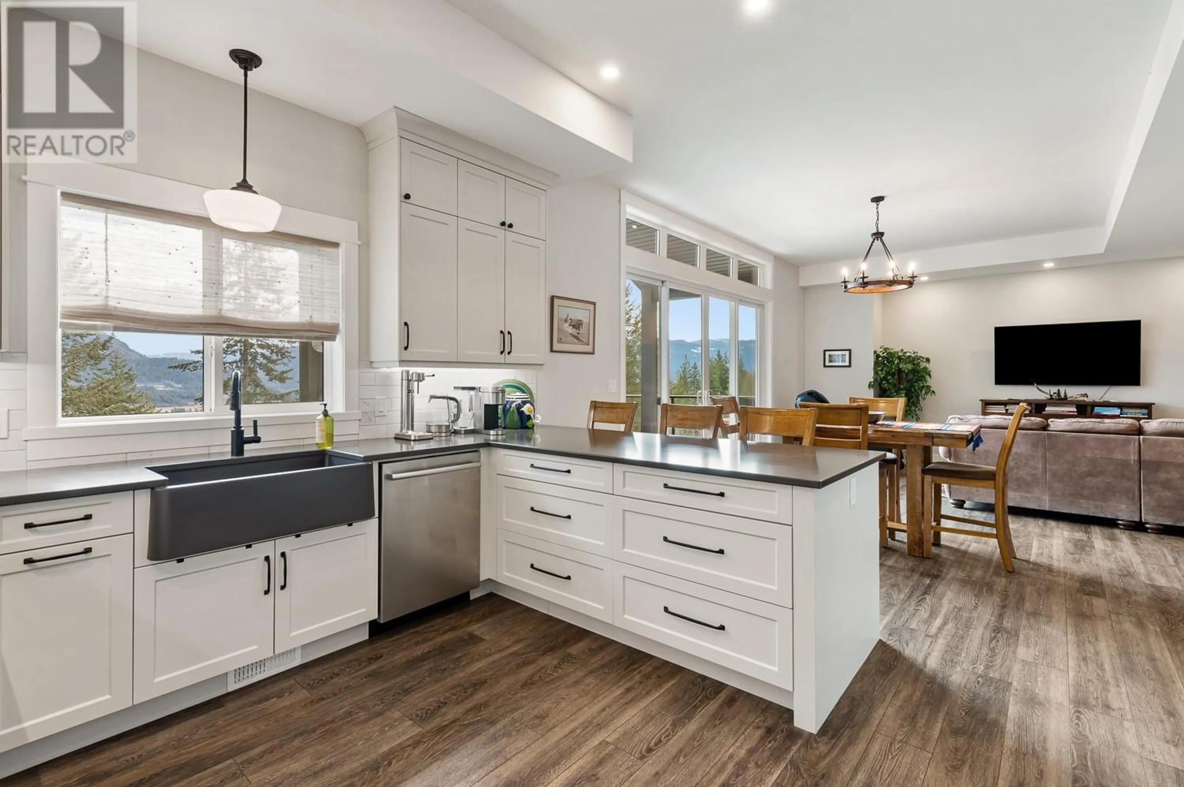 Open concept kitchen, ceramic/tile floor for 249 TWIN LAKES ROAD, Enderby British Columbia V0E1V3
