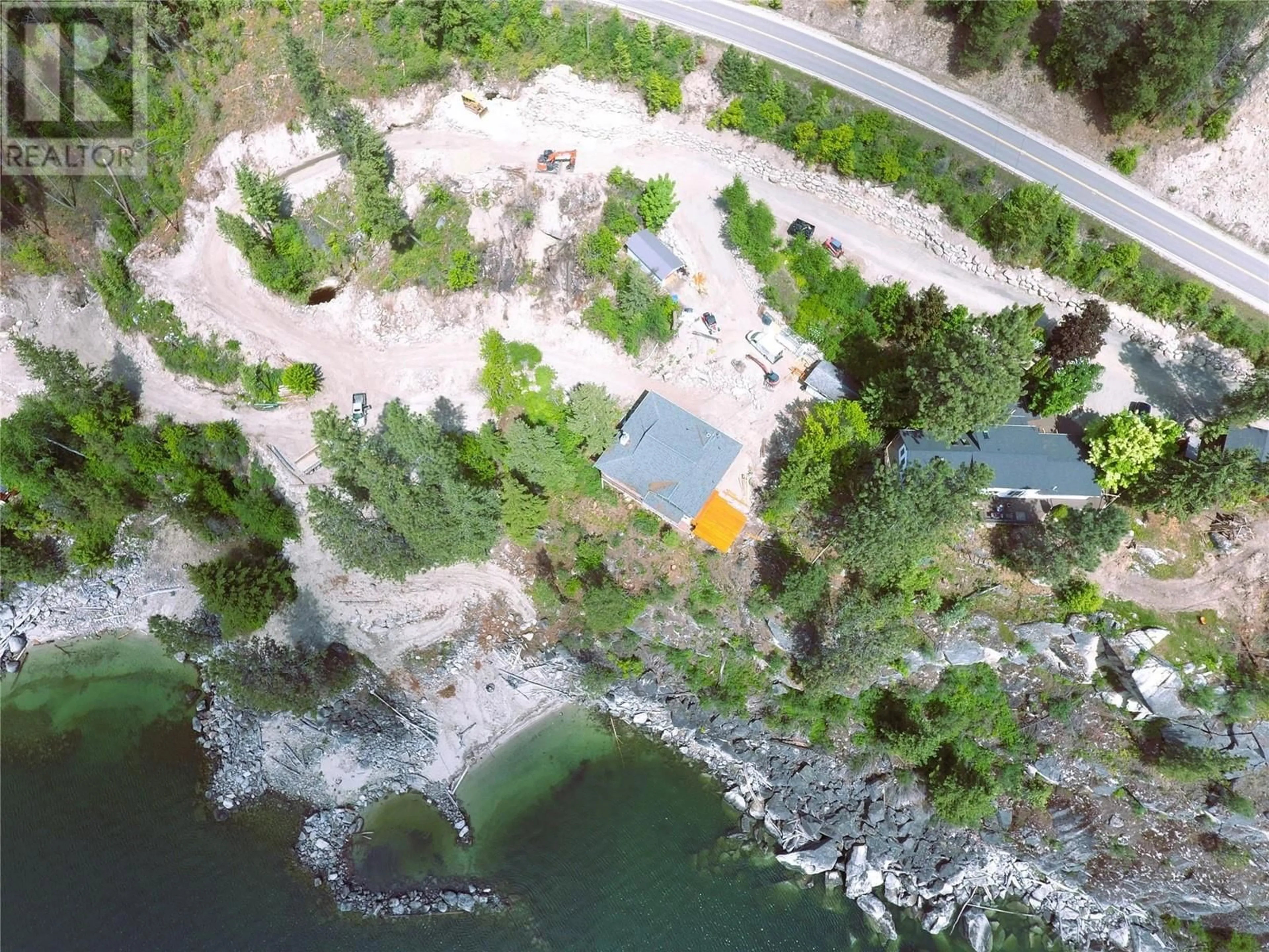 A pic from outside/outdoor area/front of a property/back of a property/a pic from drone, water/lake/river/ocean view for 9703 3A HIGHWAY, Kuskanook British Columbia V0B1A1