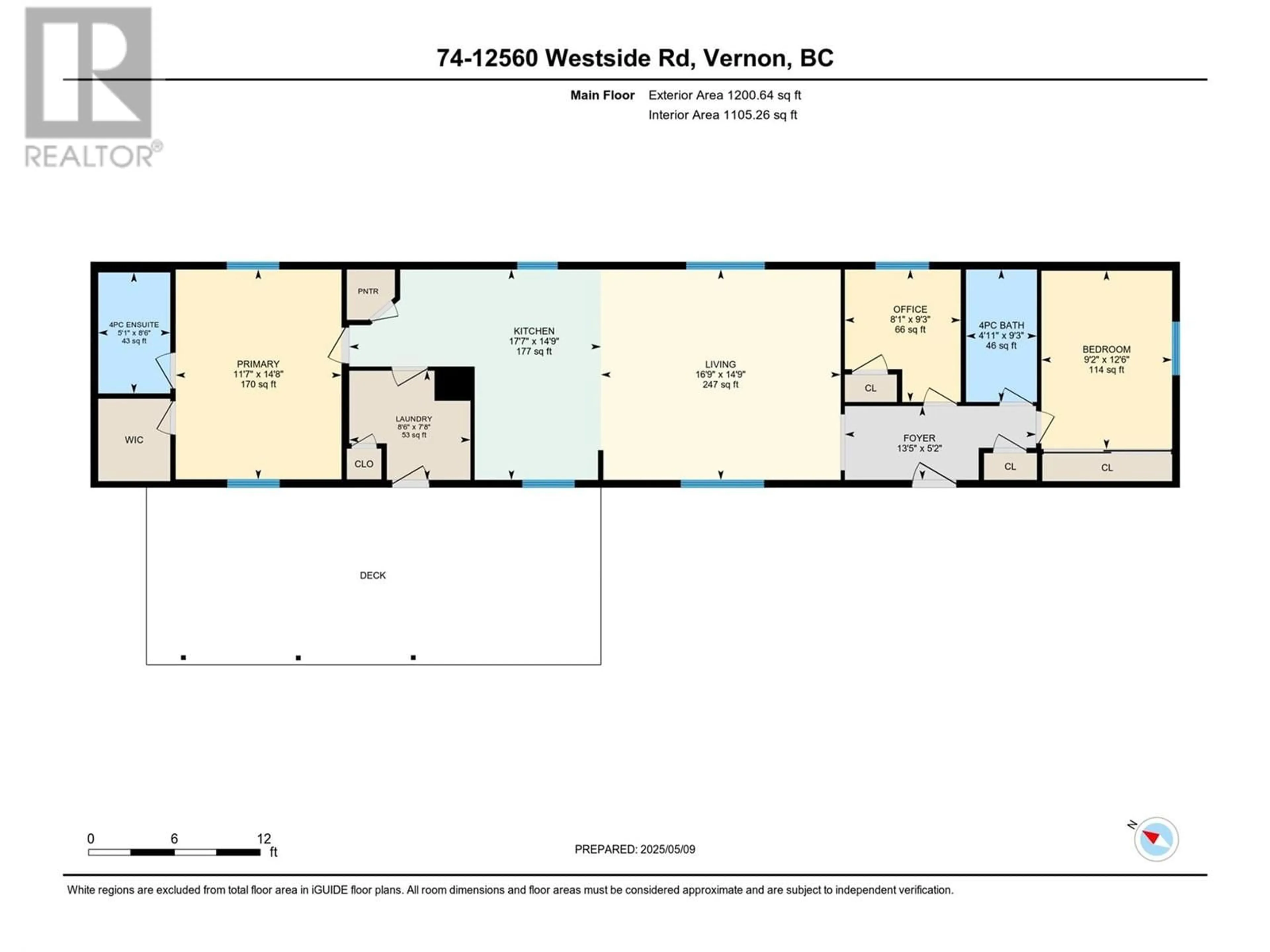 Floor plan for 74 - 12560 WESTSIDE ROAD, Vernon British Columbia V1H1S9