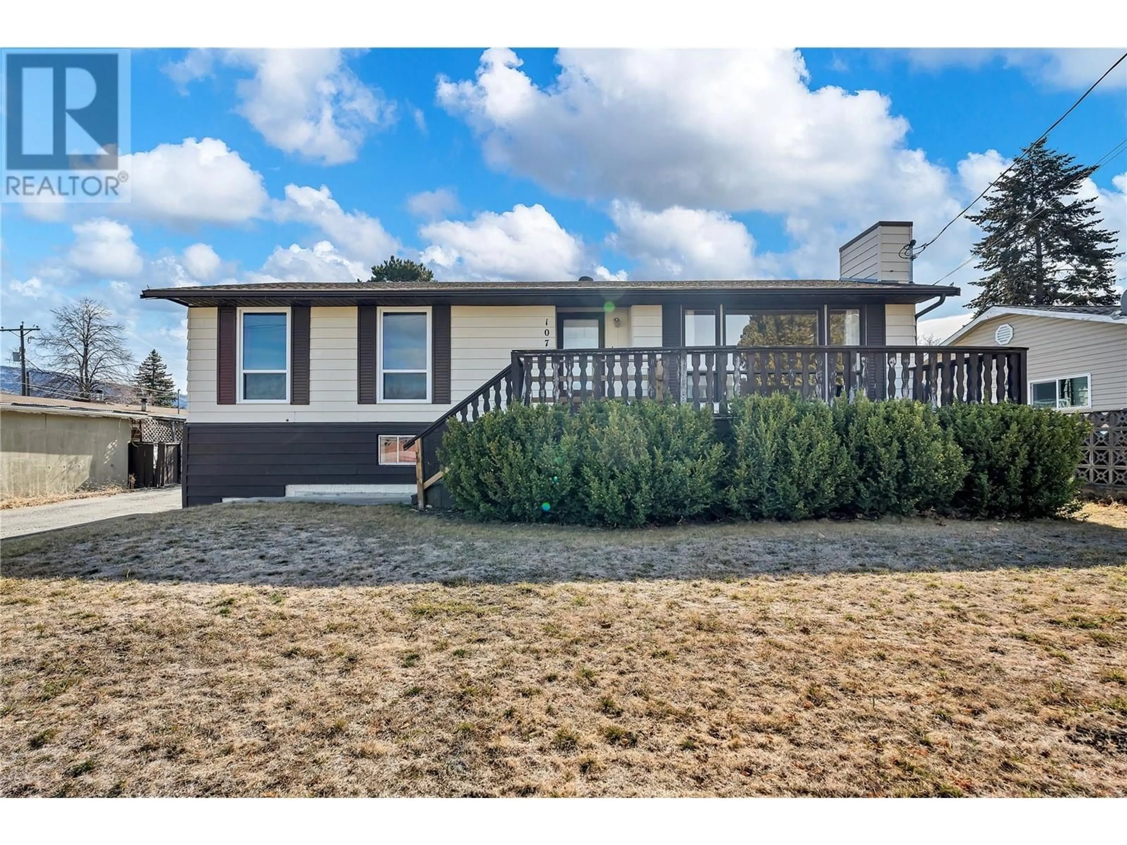 Home with vinyl exterior material, street for 107 CYPRESS AVENUE, Kaleden British Columbia V0H1K0