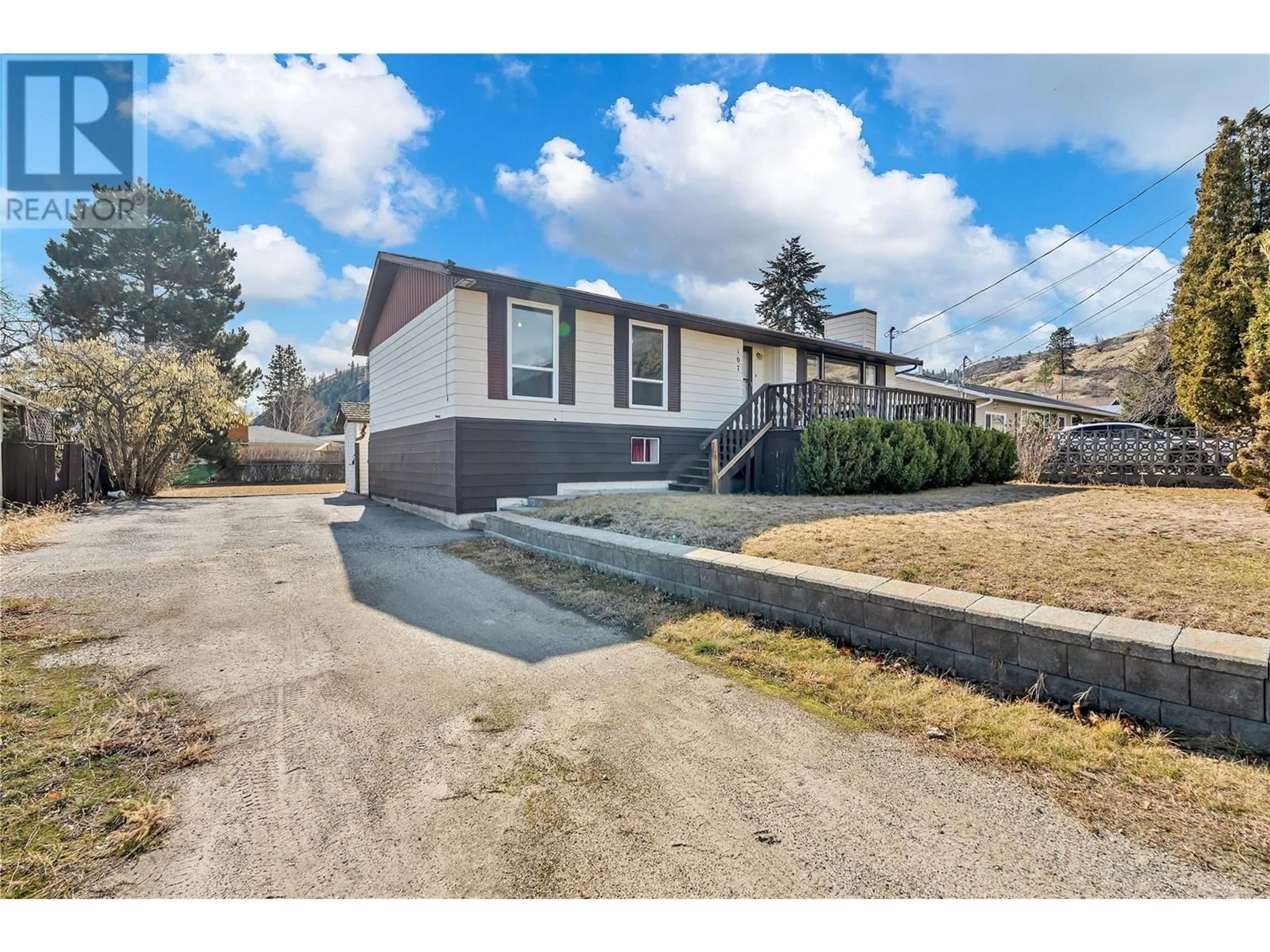 Home with vinyl exterior material, street for 107 CYPRESS AVENUE, Kaleden British Columbia V0H1K0