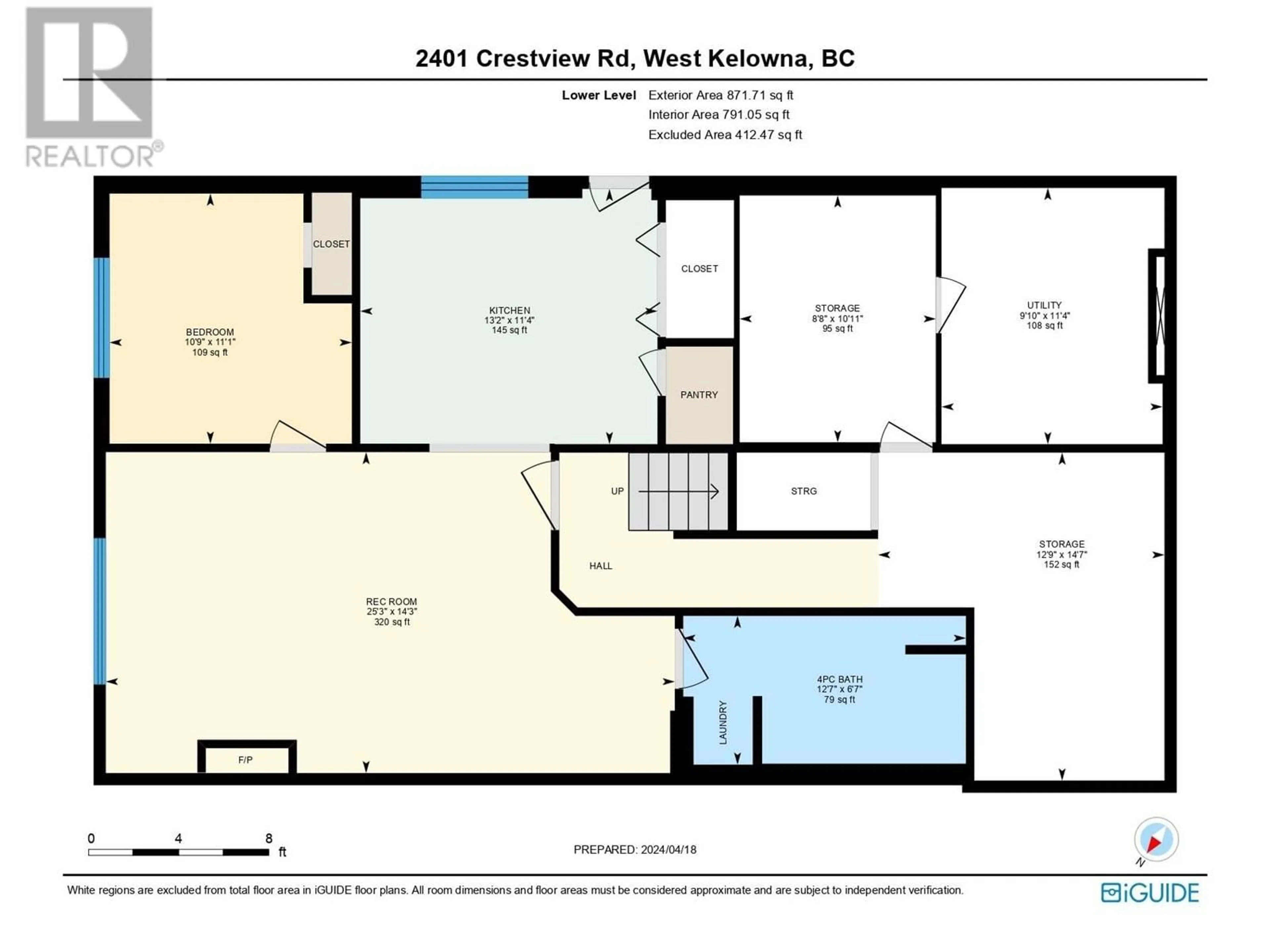 Floor plan for 2401 Crestview Road, West Kelowna British Columbia V1Z1Y9