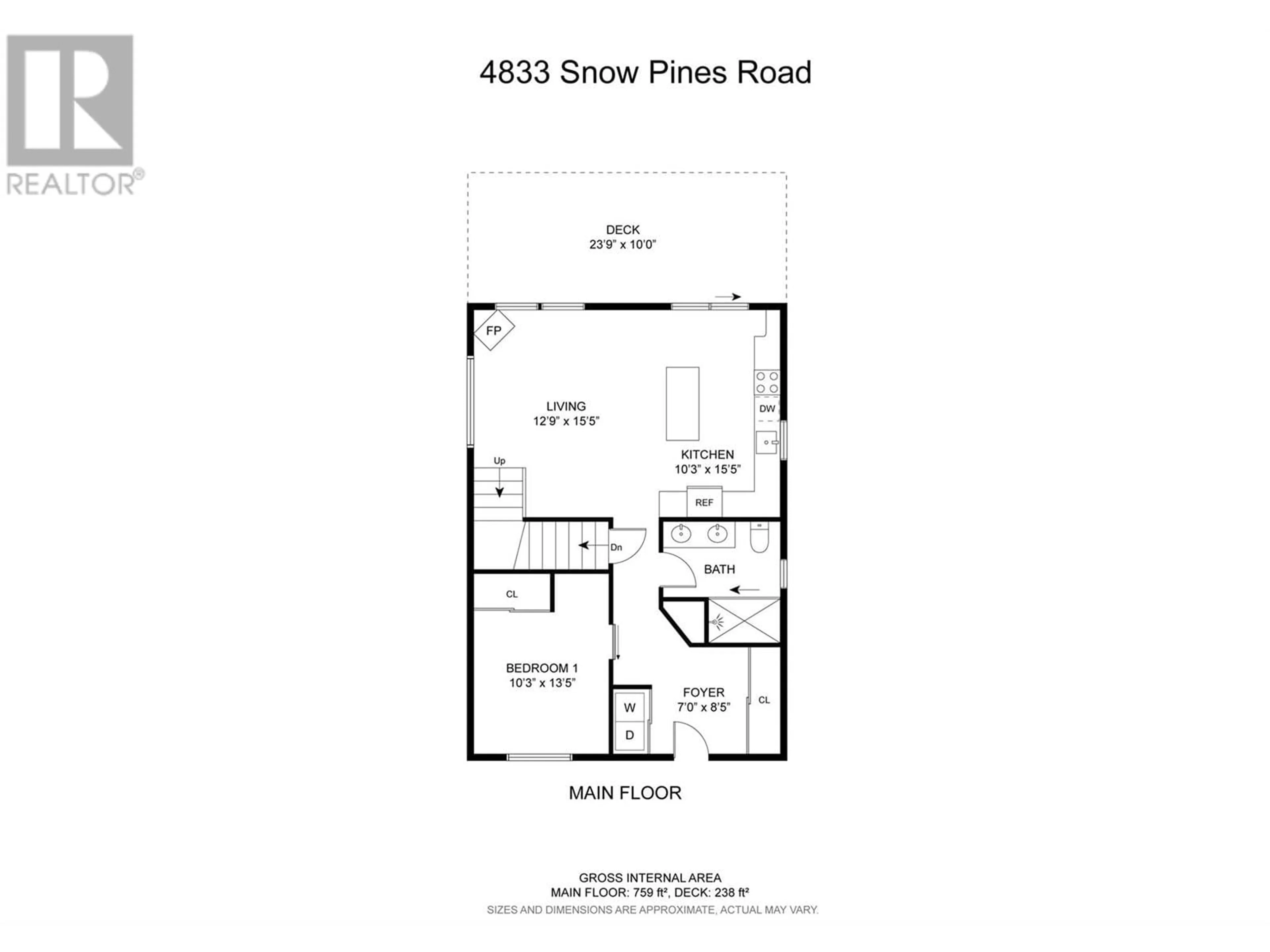 Floor plan for 4833 SNOWPINES ROAD, Big White British Columbia V1P1T4