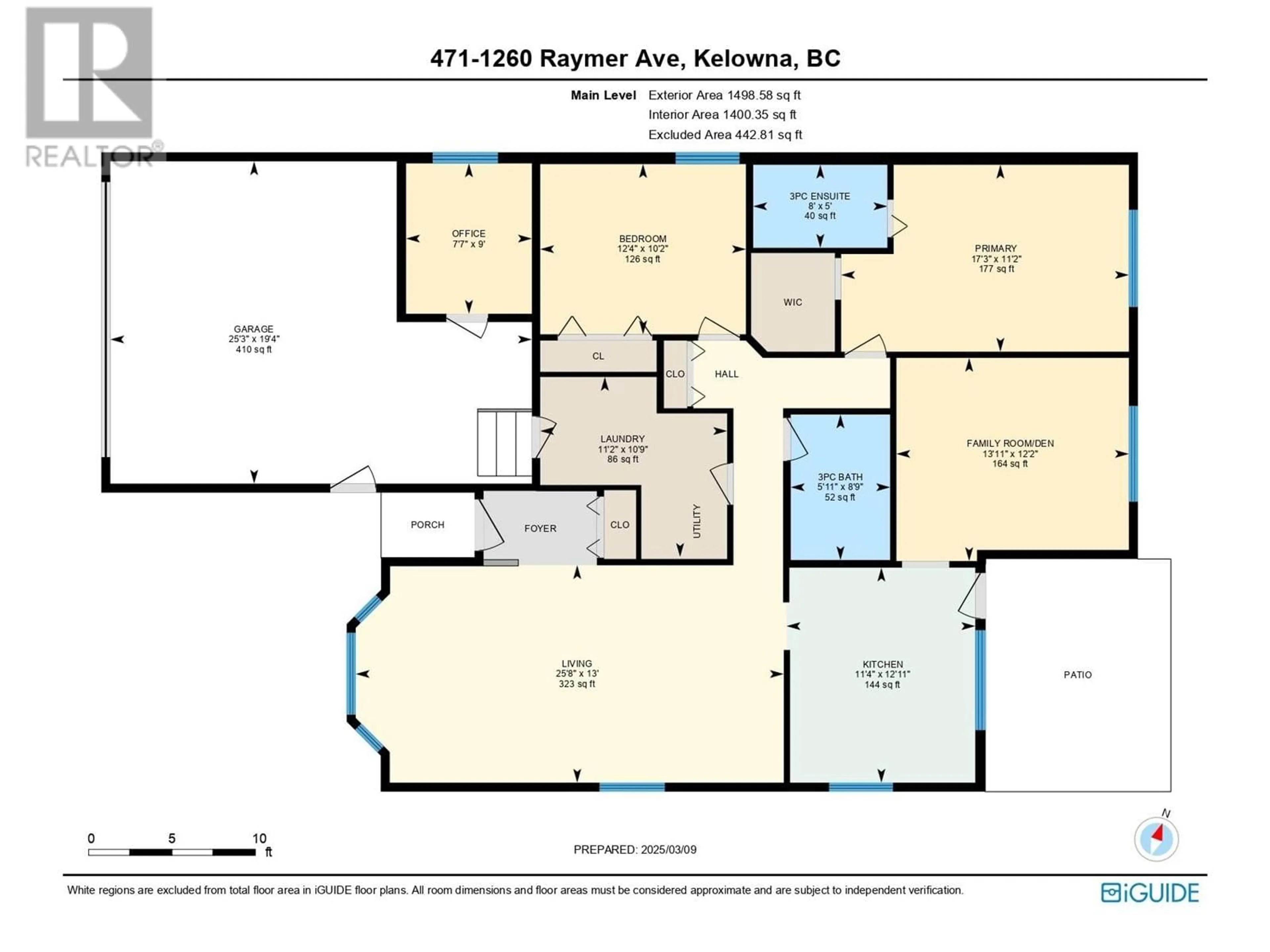 Floor plan for 1260 Raymer Avenue Unit# 471, Kelowna British Columbia V1W3S4