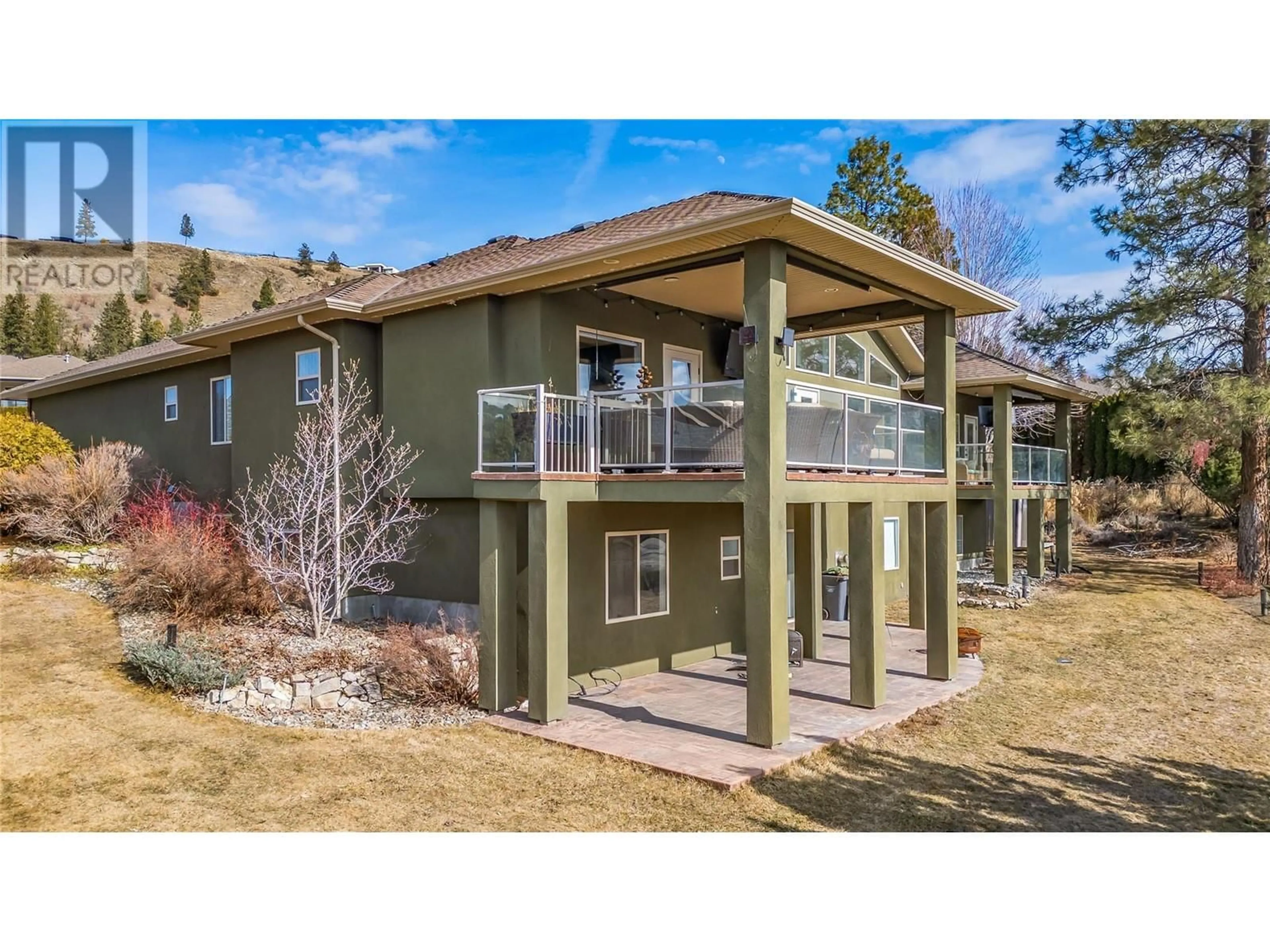 A pic from outside/outdoor area/front of a property/back of a property/a pic from drone, unknown for 3356 Merlot Court, West Kelowna British Columbia V4T2W7