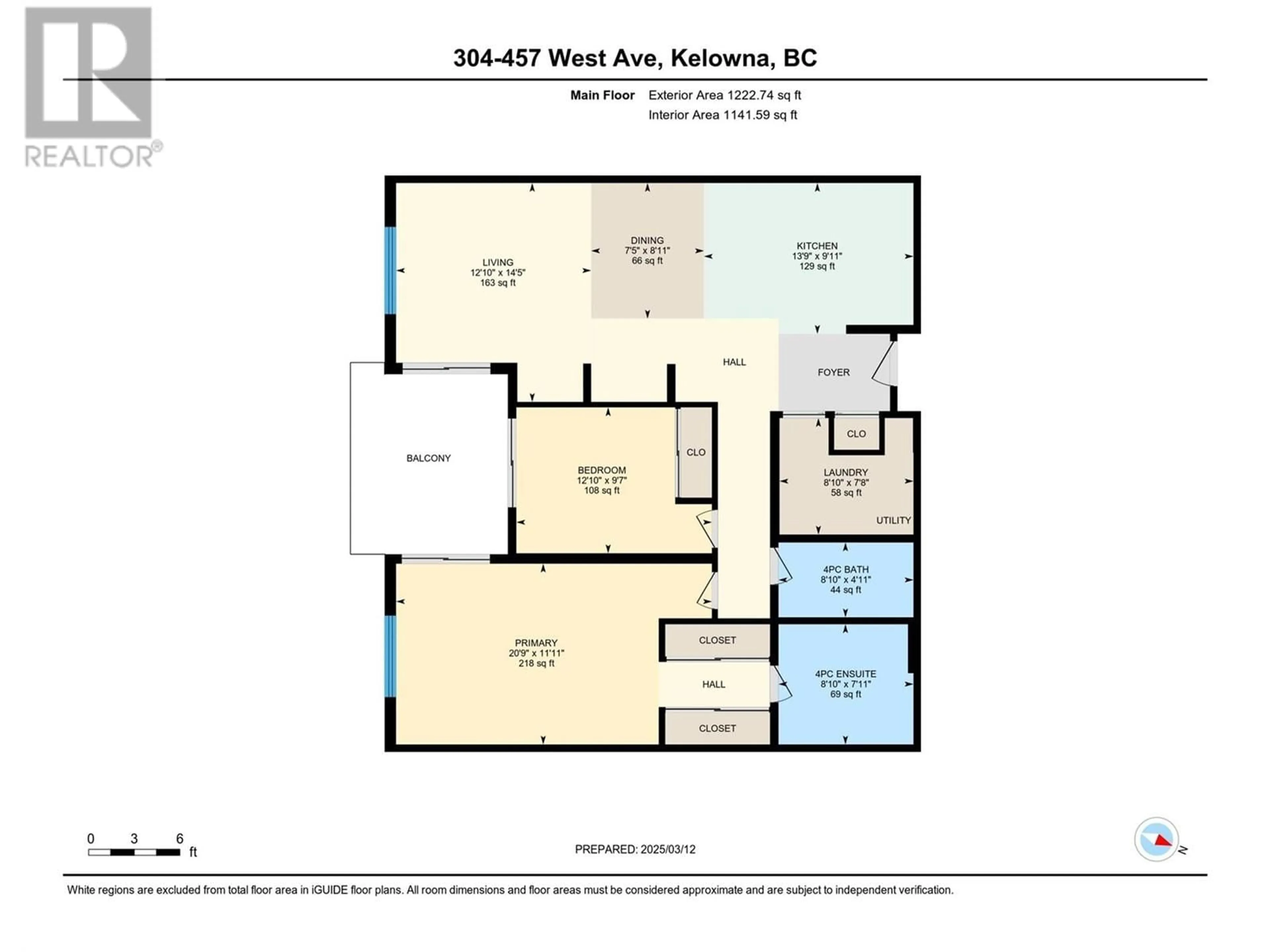 Floor plan for 457 West Avenue Unit# 304, Kelowna British Columbia V1Y4Z3