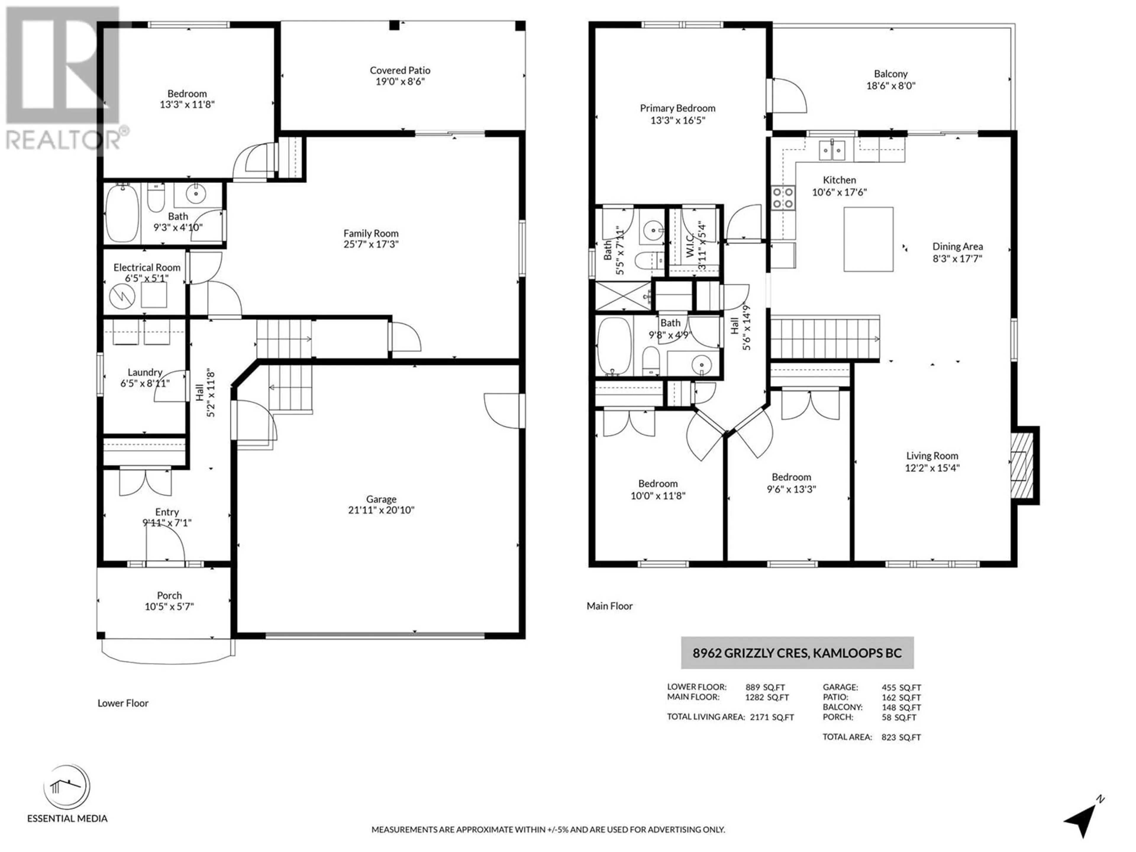 Floor plan for 8962 GRIZZLY Crescent, Kamloops British Columbia v2c6v2