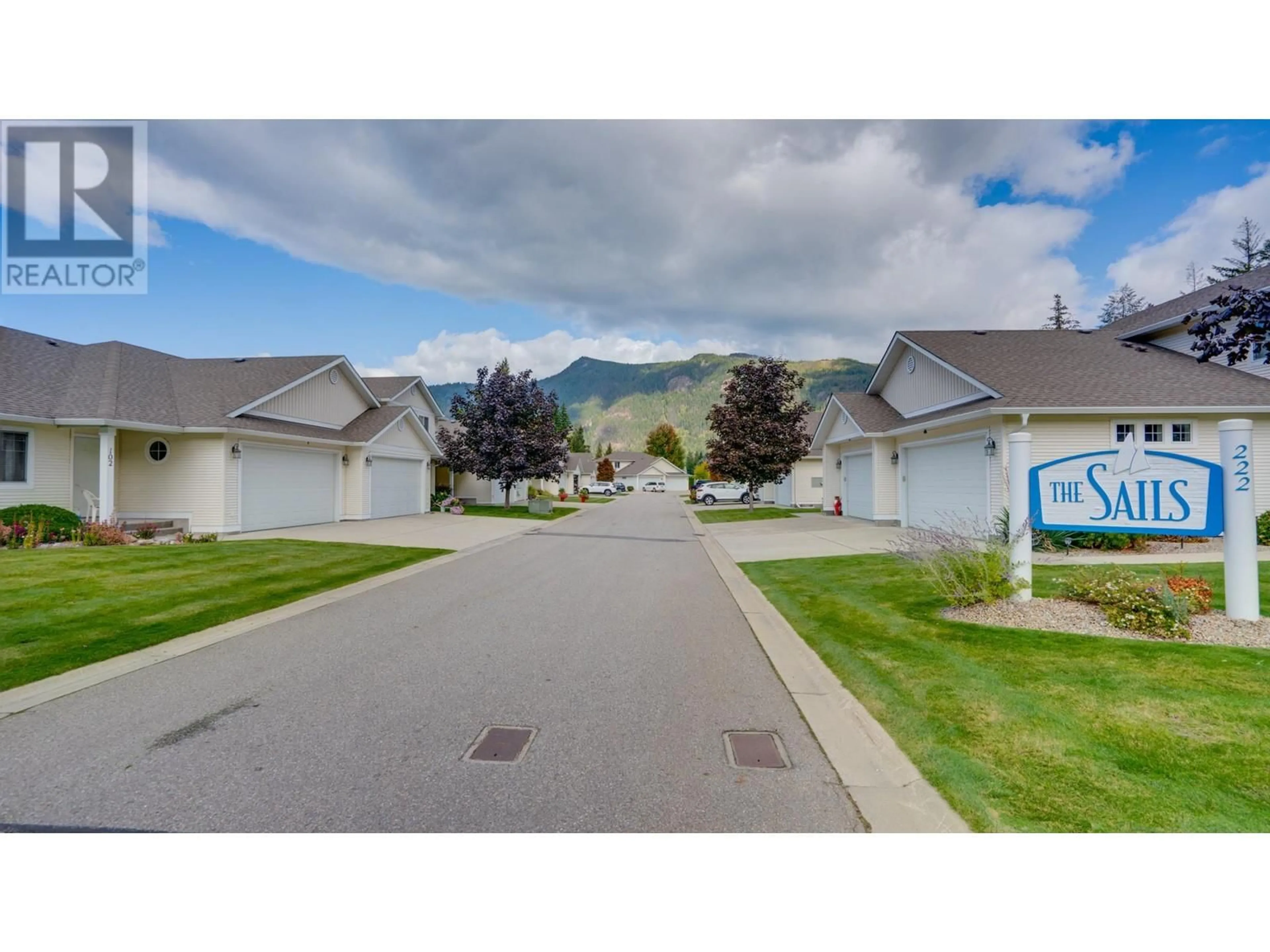 A pic from outside/outdoor area/front of a property/back of a property/a pic from drone, mountain view for 116 - 222 MARTIN STREET, Sicamous British Columbia V0E2V0