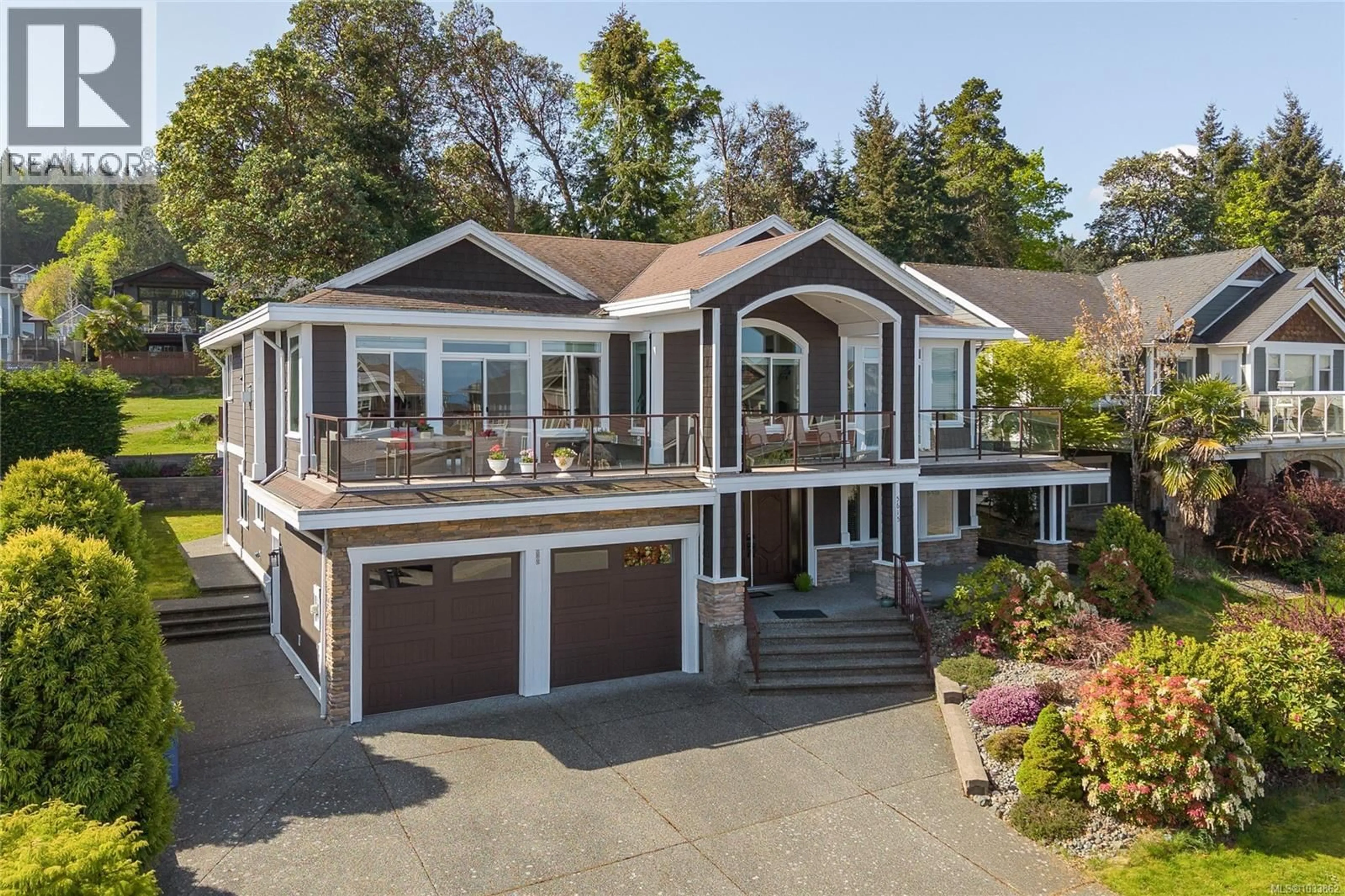 Home with vinyl exterior material, water/lake/river/ocean view for 5615 OCEANVIEW TERRACE, Nanaimo British Columbia V9V1G6
