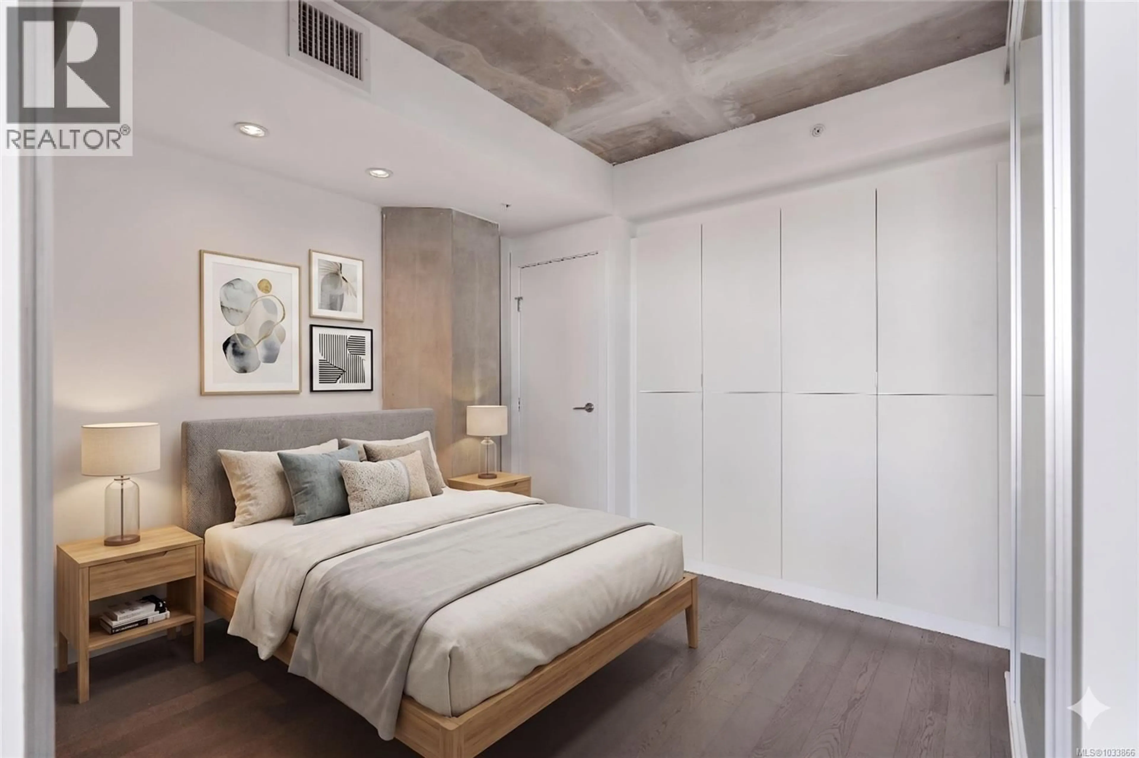 Bedroom with bed, unknown for 416 - 770 FISGARD STREET, Victoria British Columbia V8W0B8