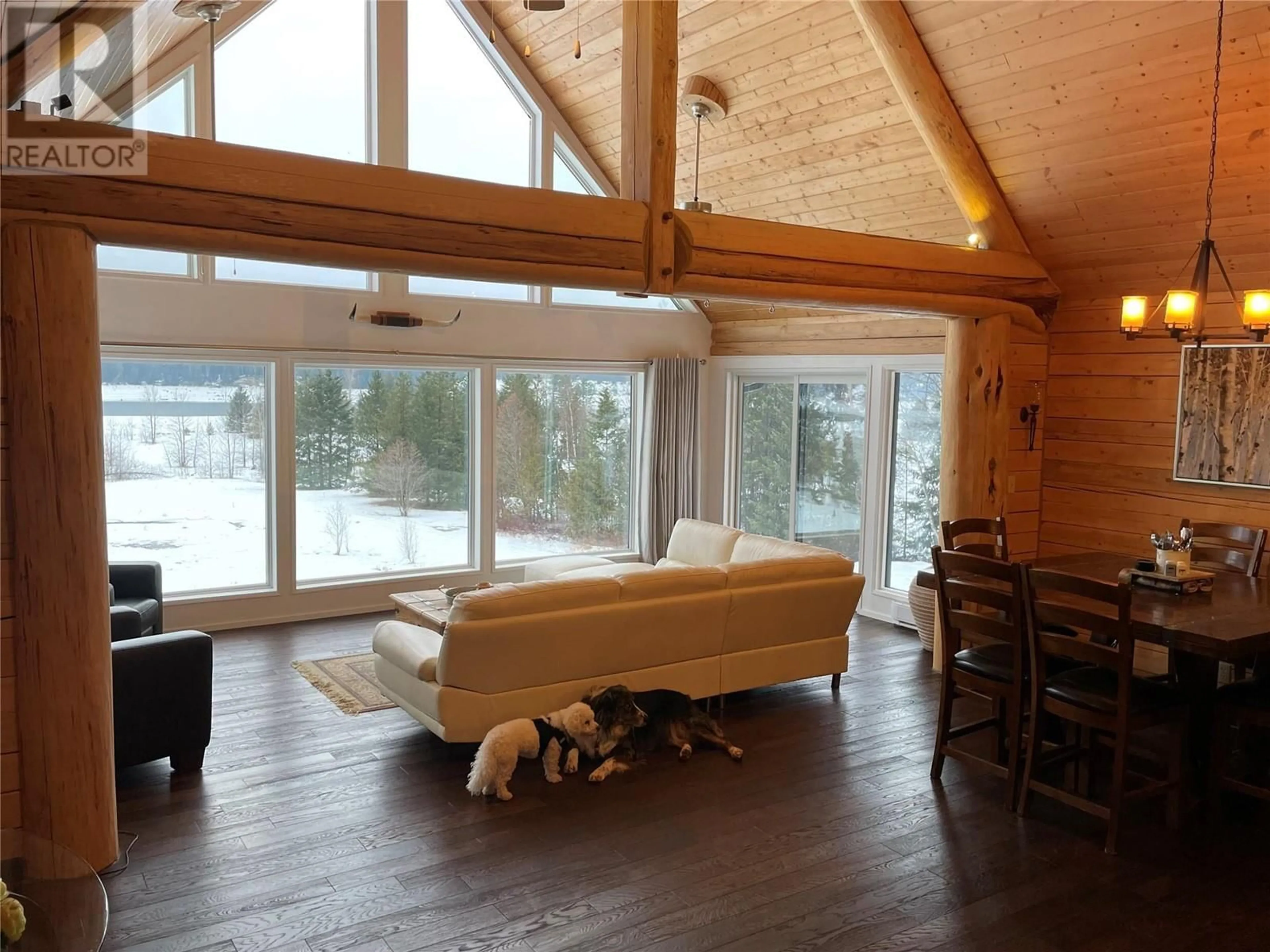 Living room with furniture, wood/laminate floor for 4210 MOLE Road, Burton British Columbia V0G1R0