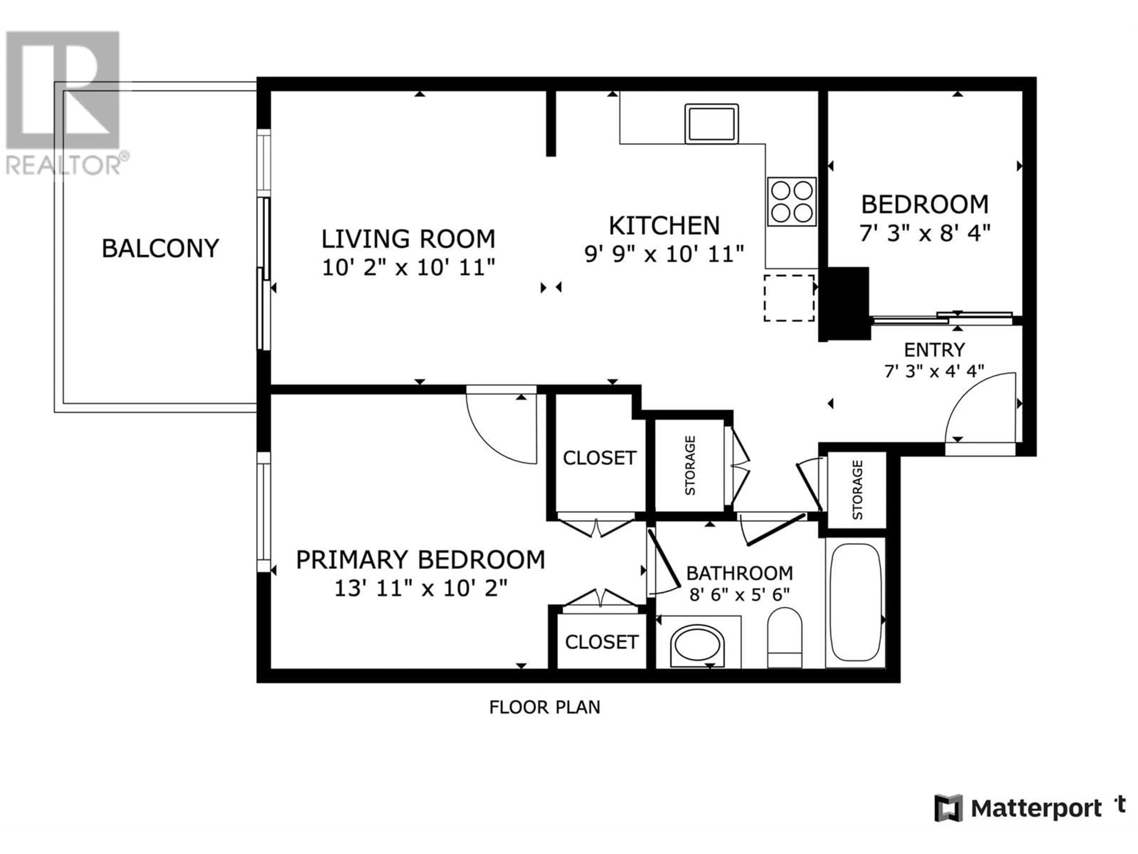 Floor plan for 2106 - 1471 ST PAUL STREET, Kelowna British Columbia V1Y2E4