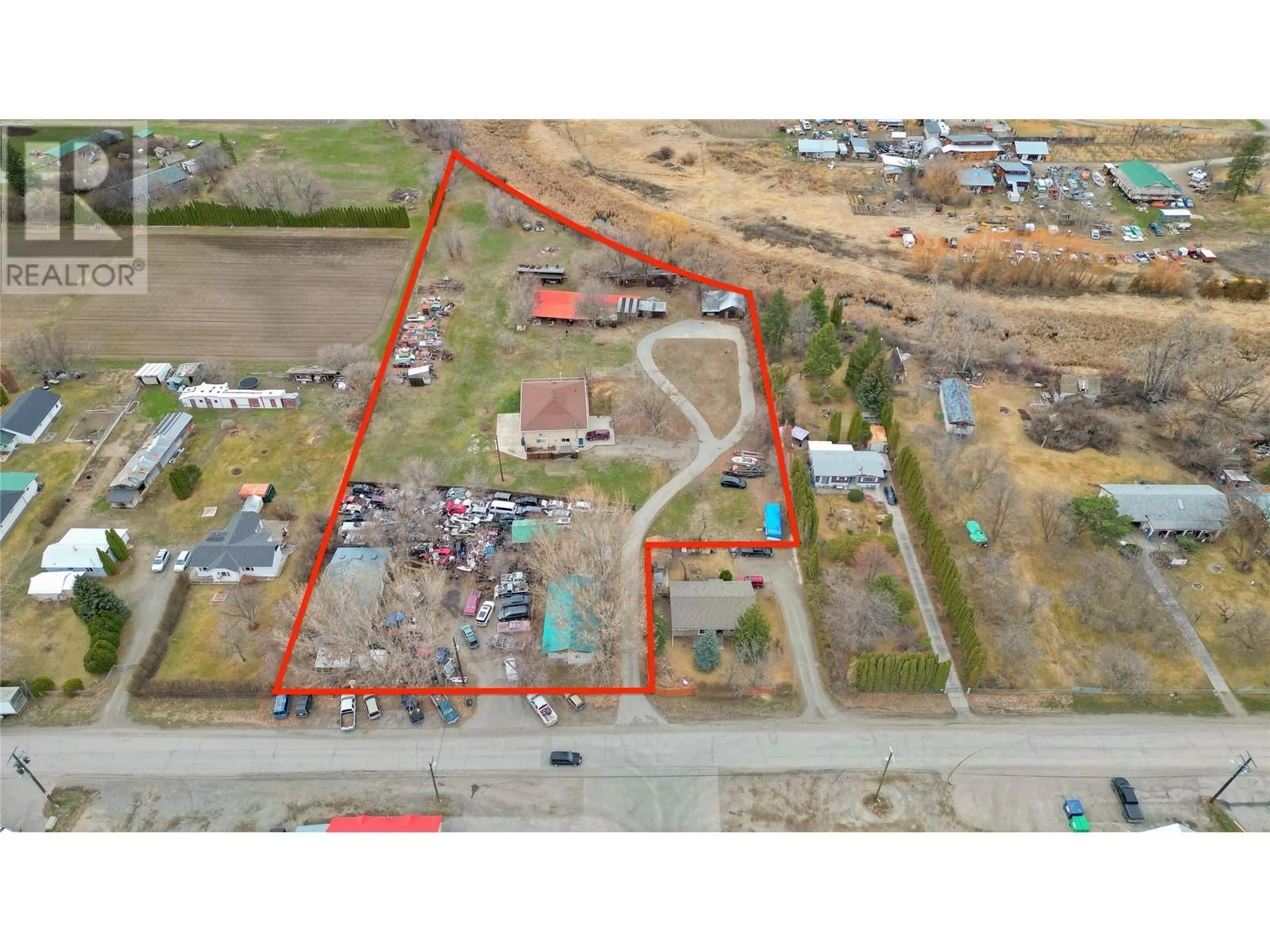 A pic from outside/outdoor area/front of a property/back of a property/a pic from drone, street for 2061 MAIN STREET, Cawston British Columbia V0X1C1