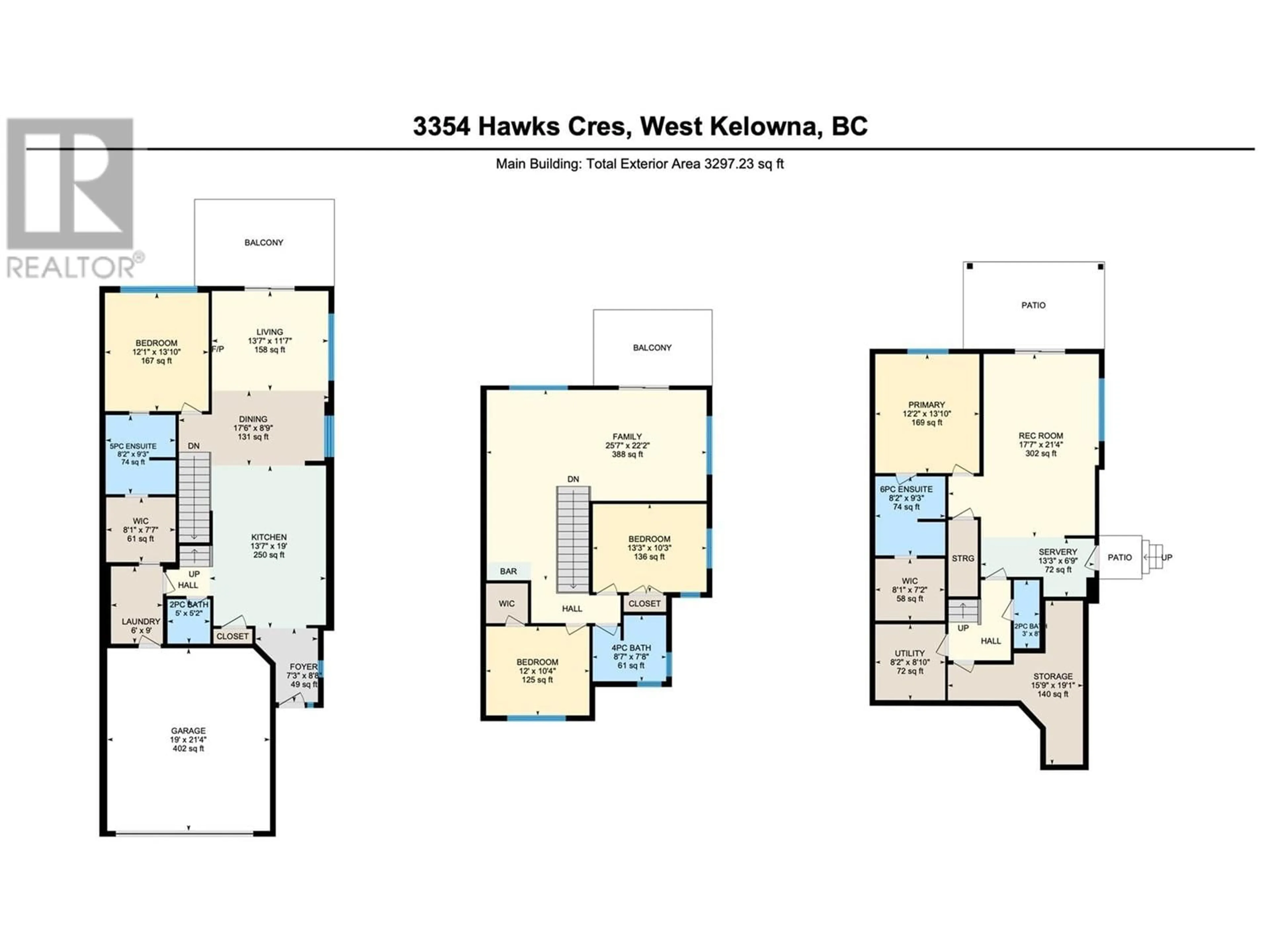 Floor plan for 3354 Hawks Crescent, West Kelowna British Columbia V4T0A7