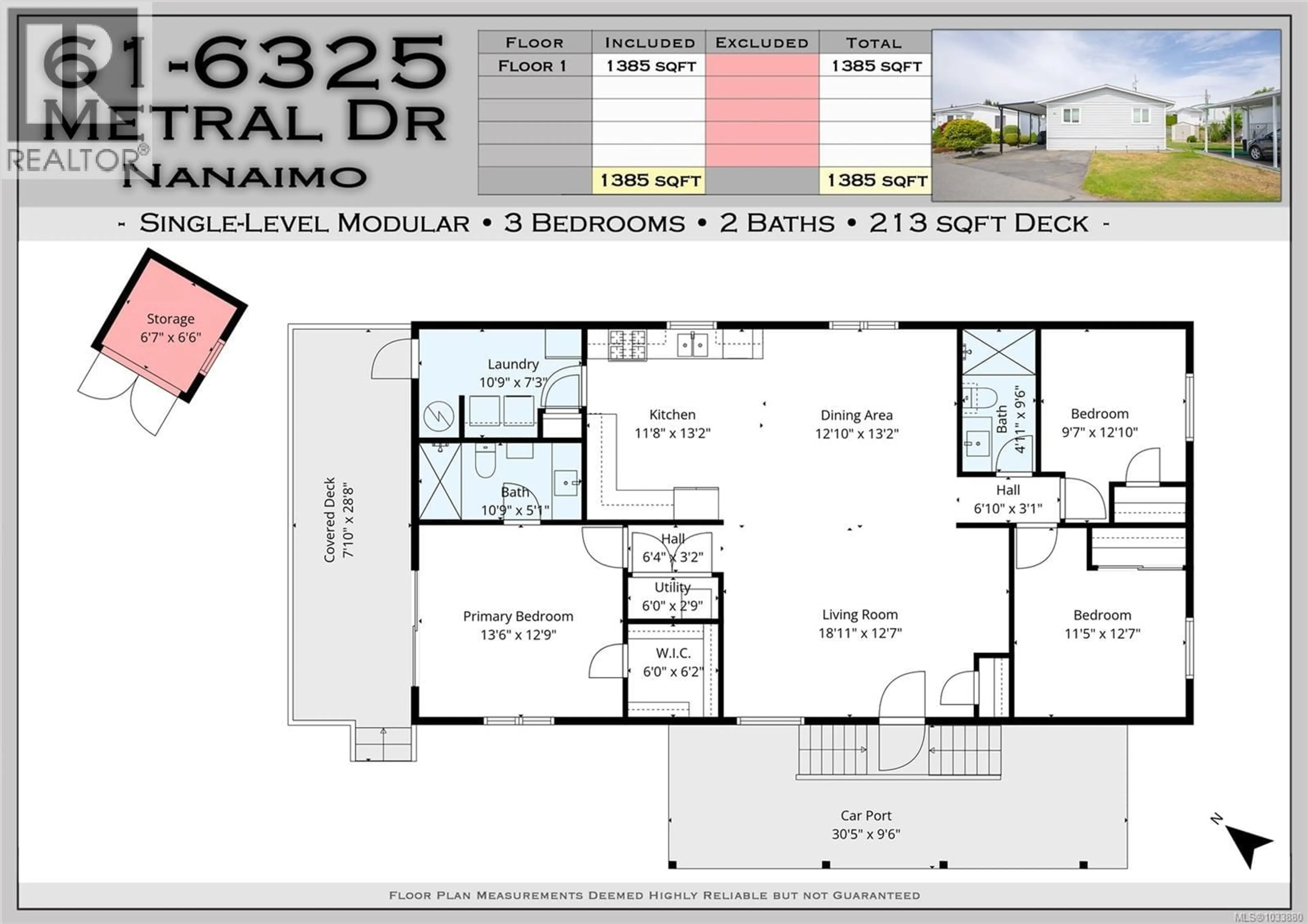 Floor plan for 61 - 6325 METRAL DRIVE, Nanaimo British Columbia V9T6P9
