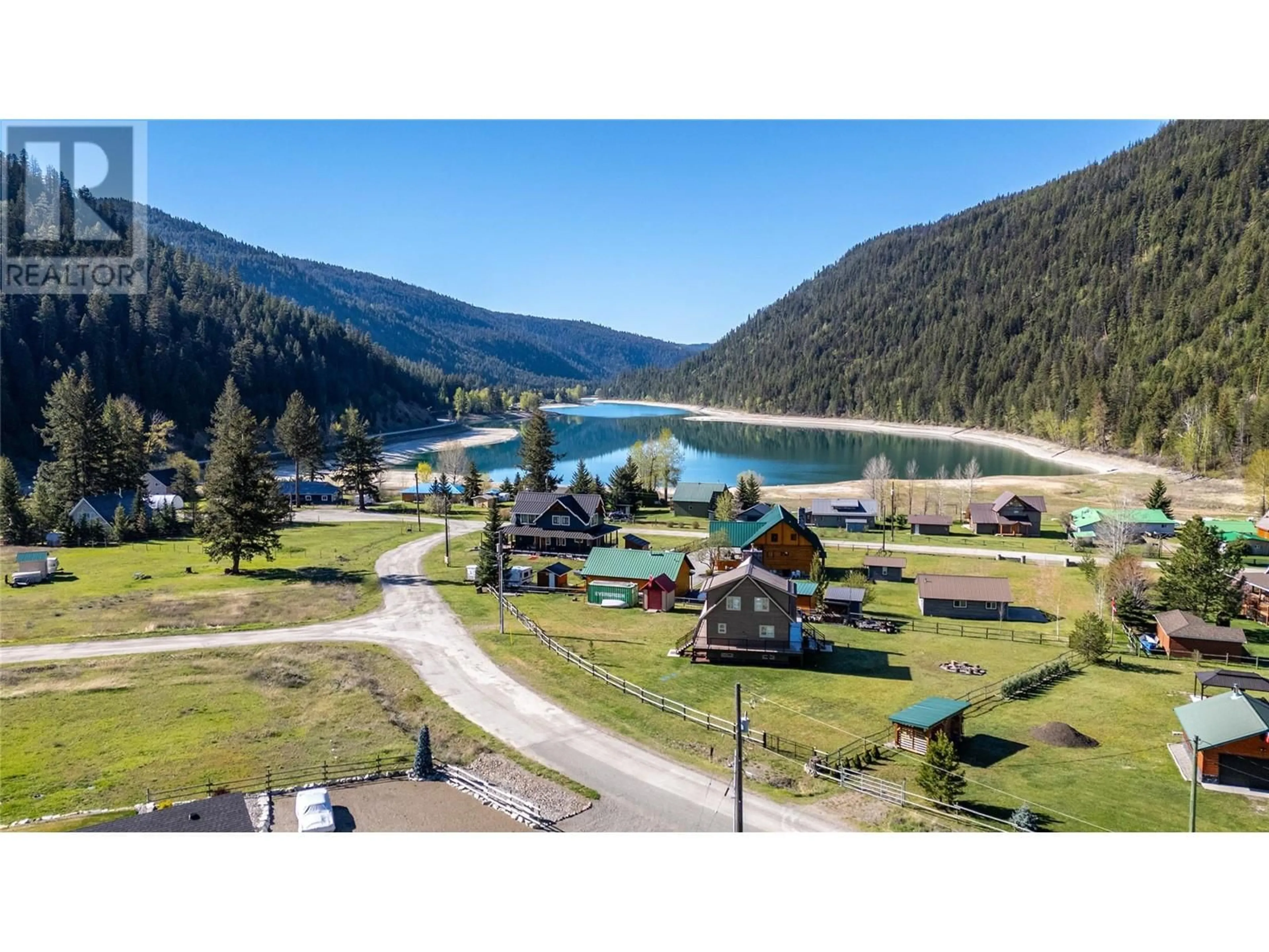 A pic from outside/outdoor area/front of a property/back of a property/a pic from drone, water/lake/river/ocean view for 101 SKYE BLUE LOOP OTHER, Princeton British Columbia V0X1W0
