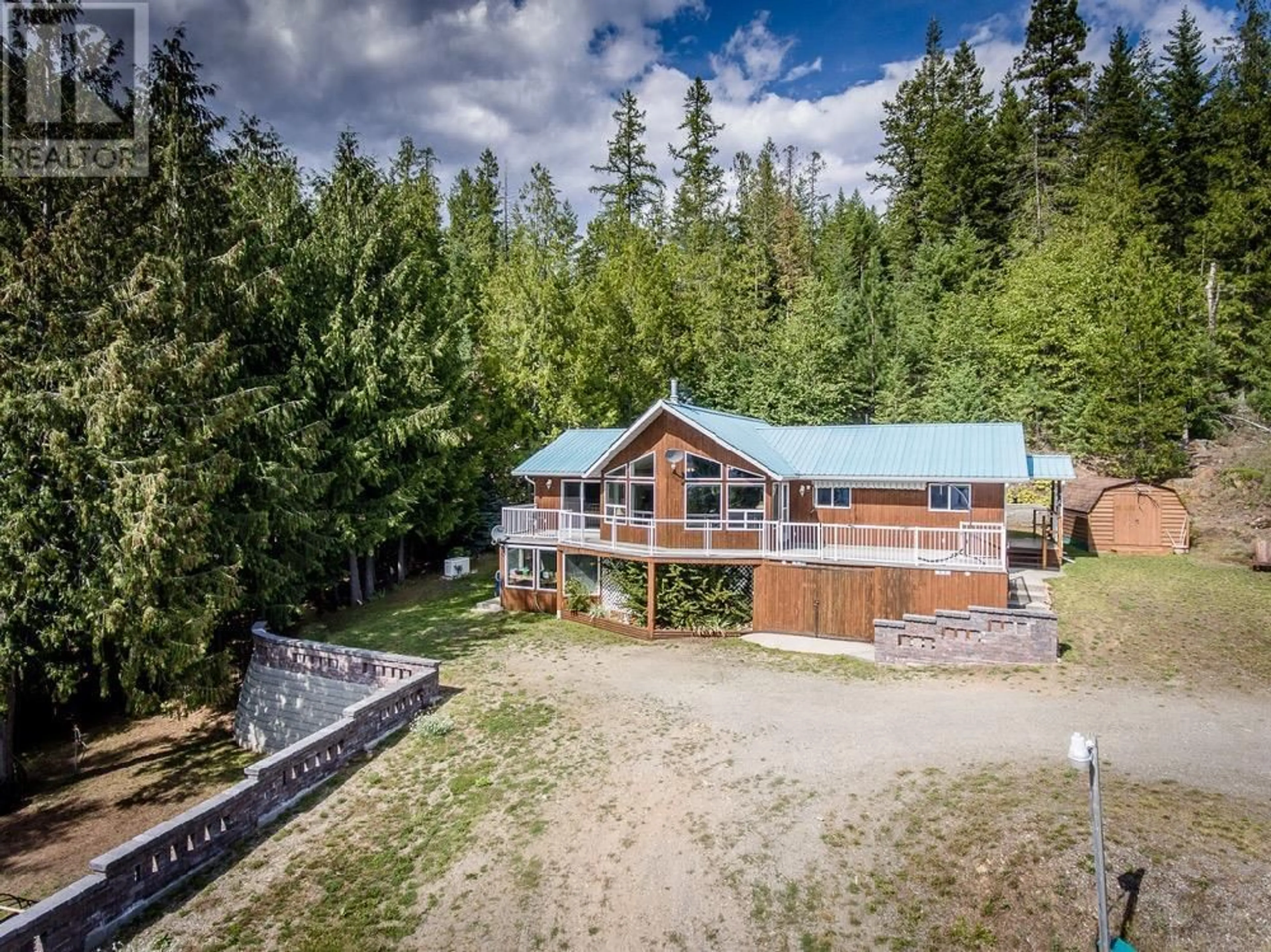 A pic from outside/outdoor area/front of a property/back of a property/a pic from drone, mountain view for 4255 WOODBURY VILLAGE ROAD, Ainsworth British Columbia V0G1A0