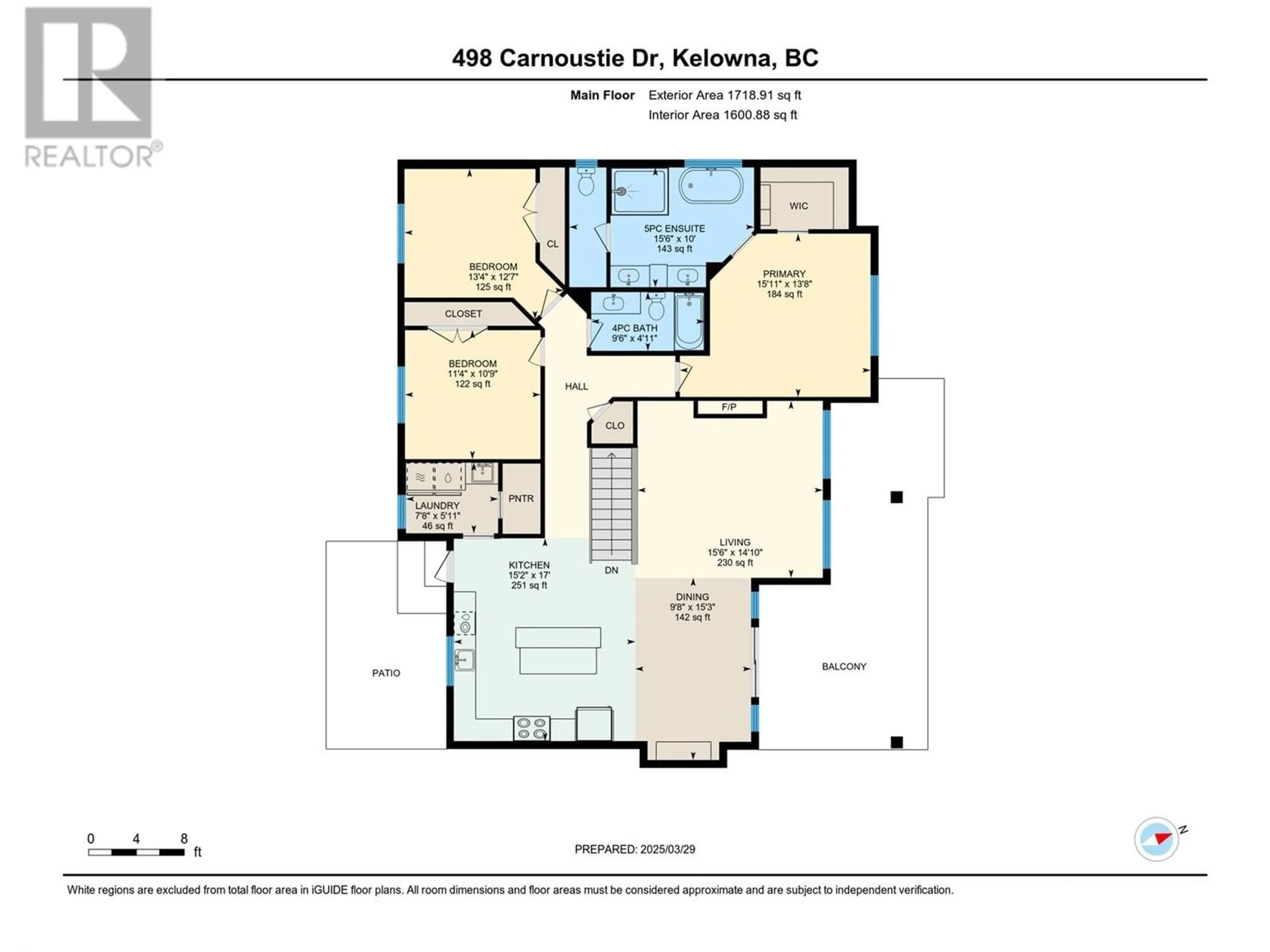 Floor plan for 498 CARNOUSTIE DRIVE, Kelowna British Columbia V1P1T1