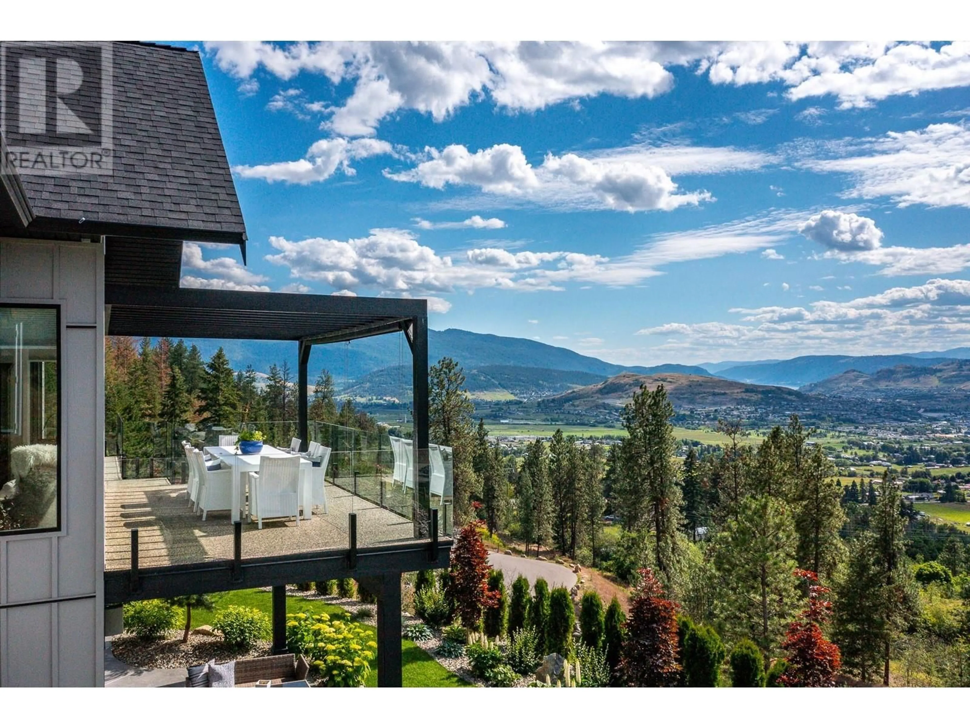 Patio, mountain view for 3965 Boss Creek Road, Vernon British Columbia V1B4G5