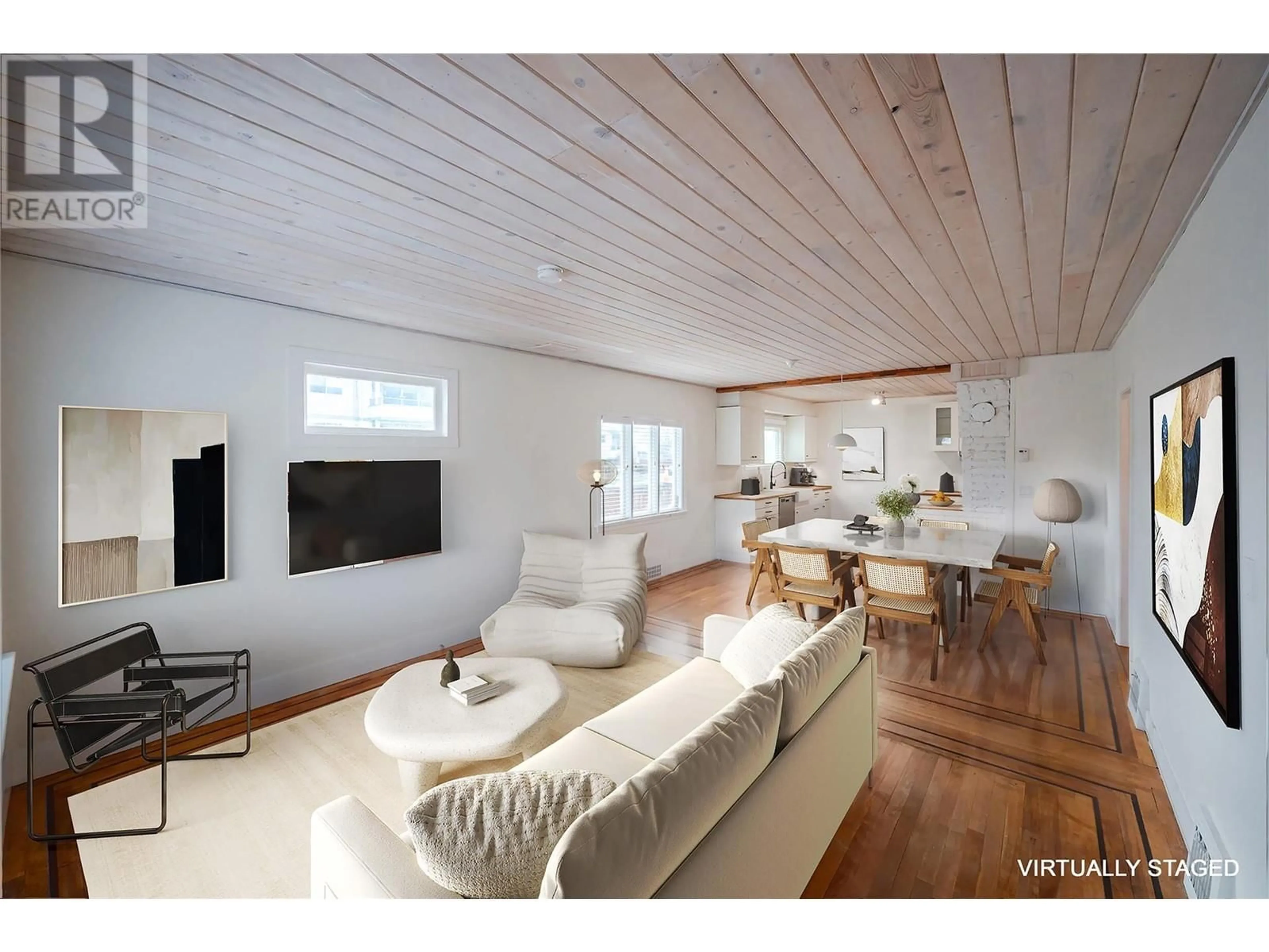 Living room with furniture, wood/laminate floor for 302 SCOTT AVENUE, Penticton British Columbia V2A2J8