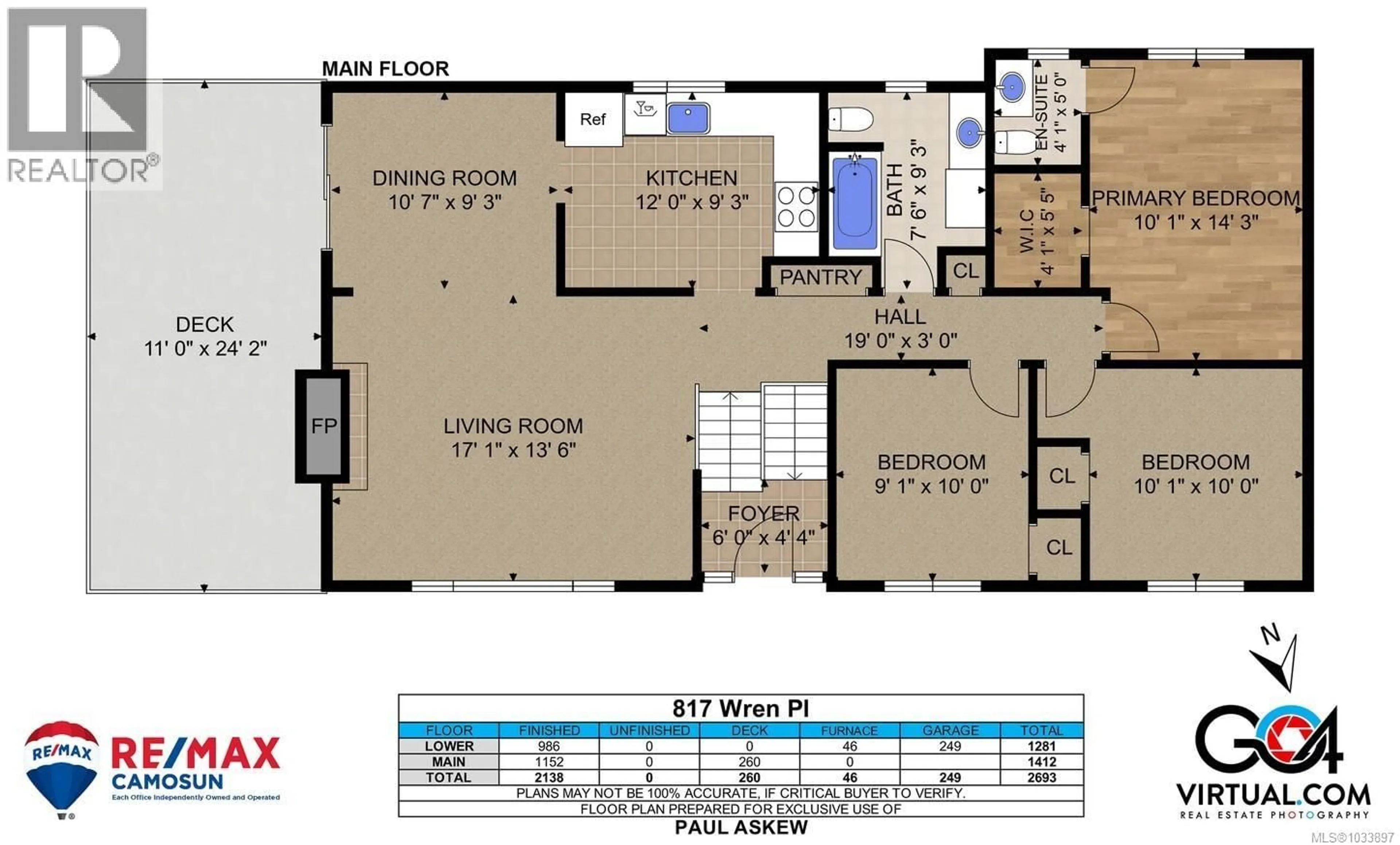 Floor plan for 817 WREN PLACE, Langford British Columbia V9B3B7